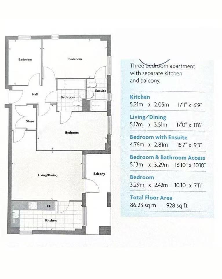 Flat 7, Chronicle Avenue, London floorplan