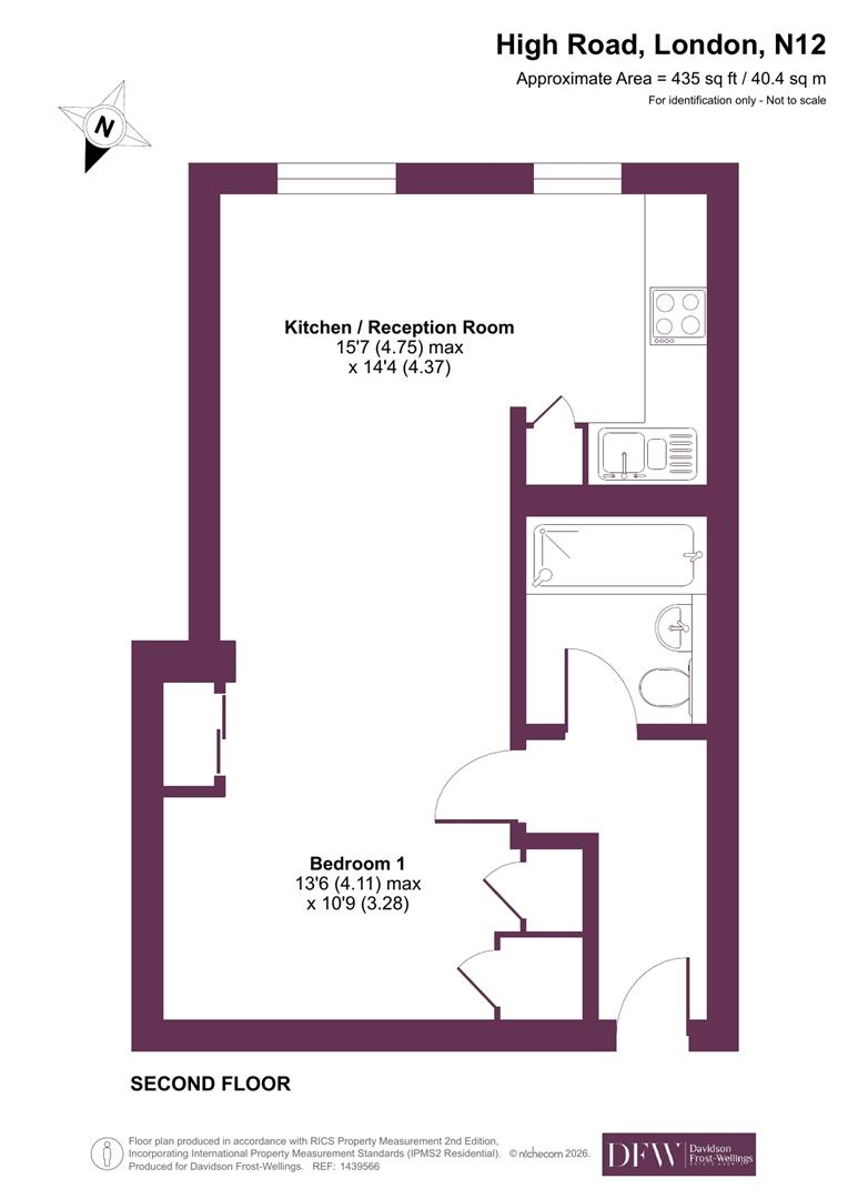 Flat 11 Sheldon House, High Road, North Finchley floorplan