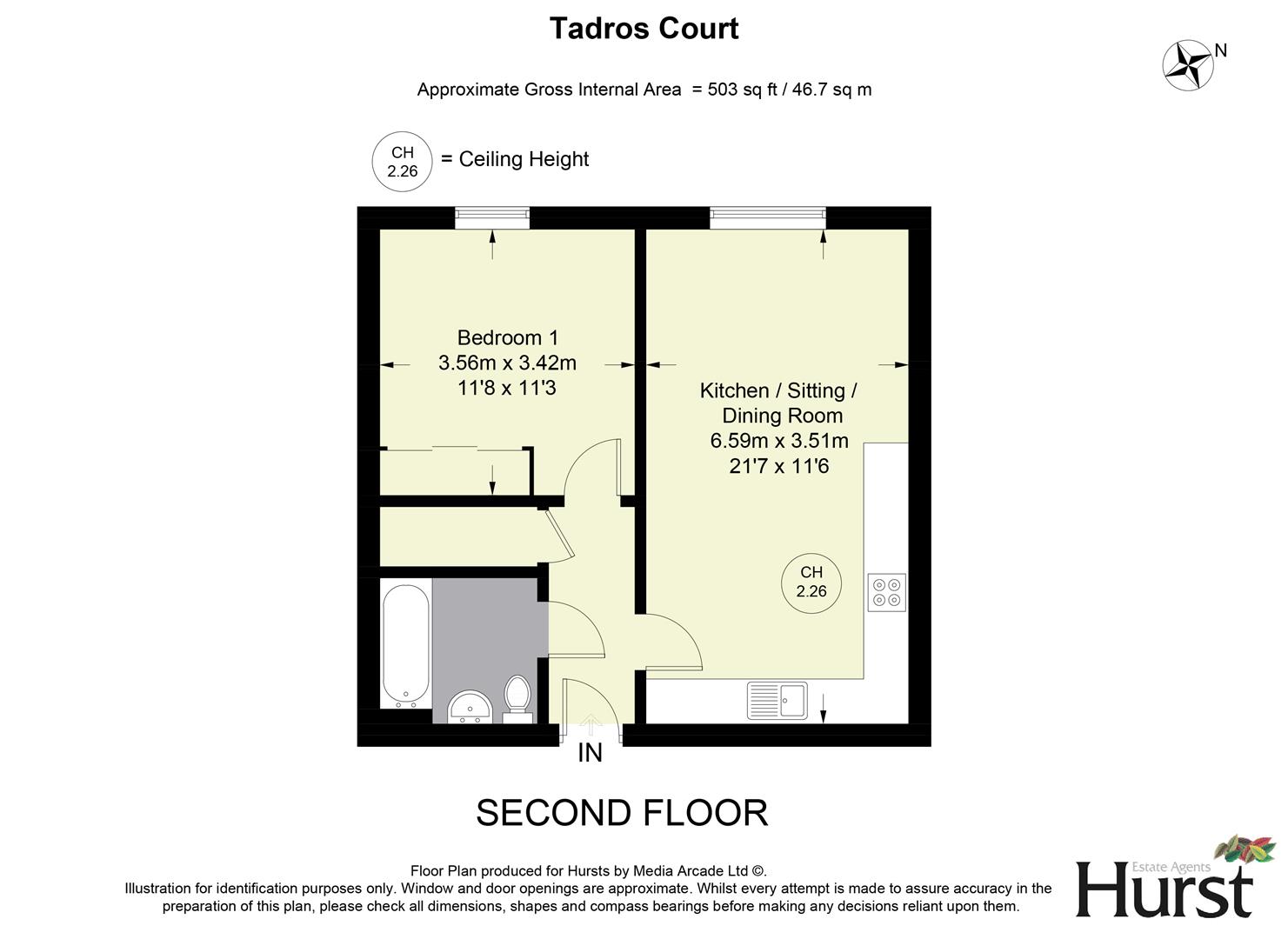 177, Mathews House, Tadros Court, High Wycombe floorplan