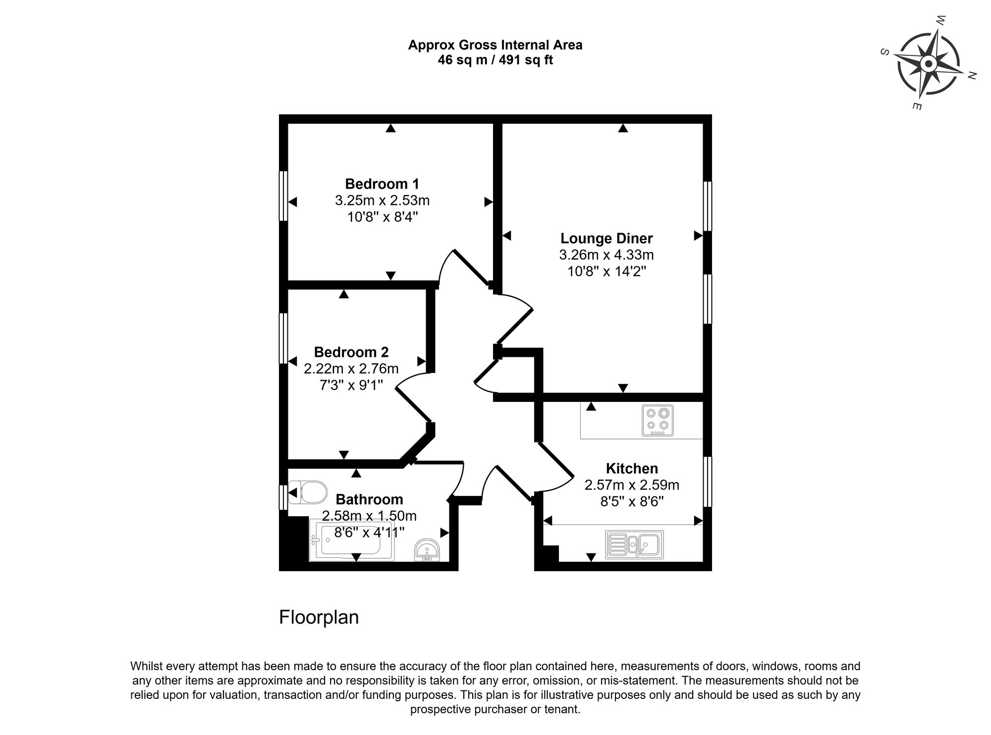 28 Elvaston Court, Grantham floorplan