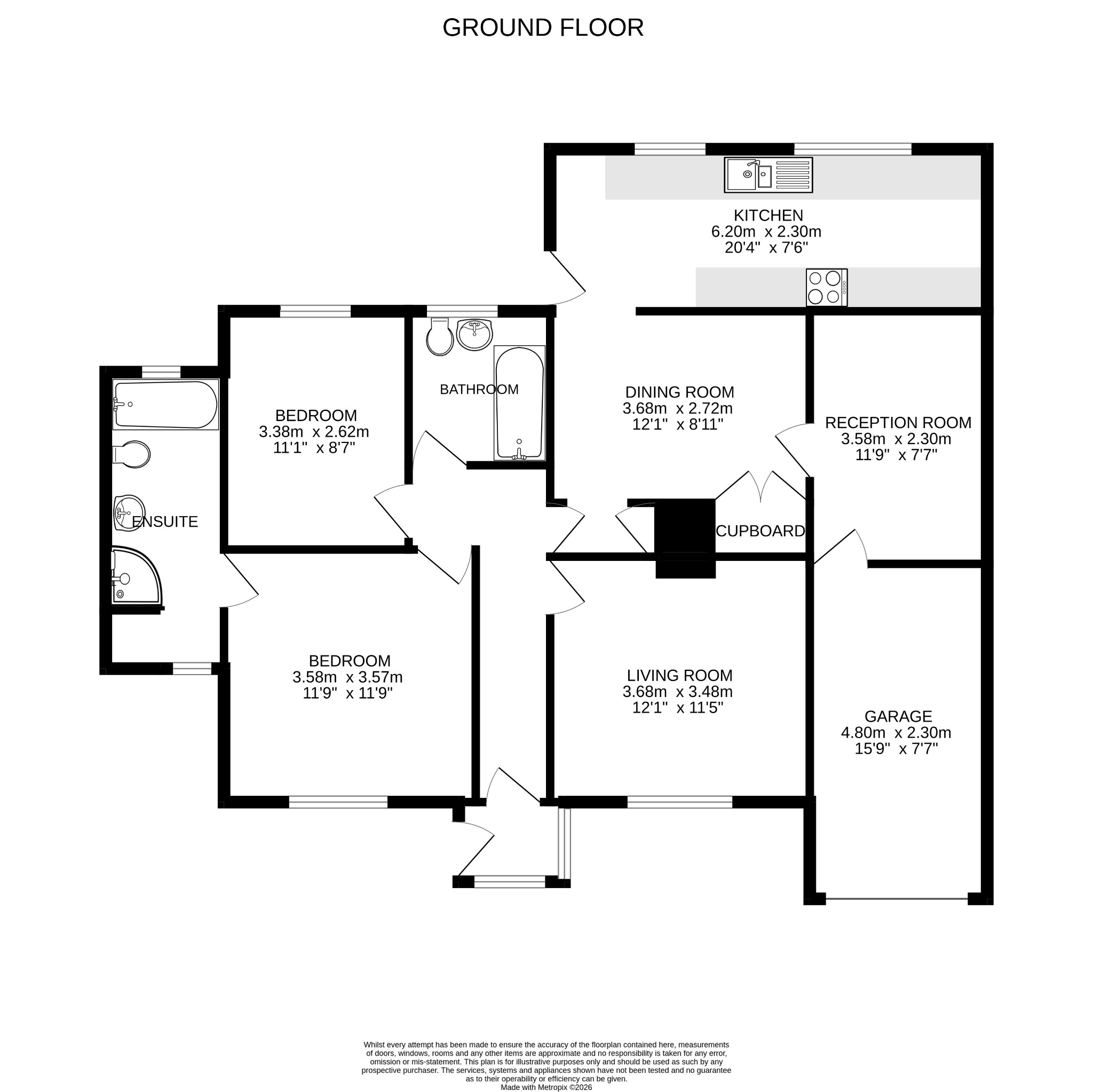 8 Trevere Close, Connor Downs, Cornwall floorplan