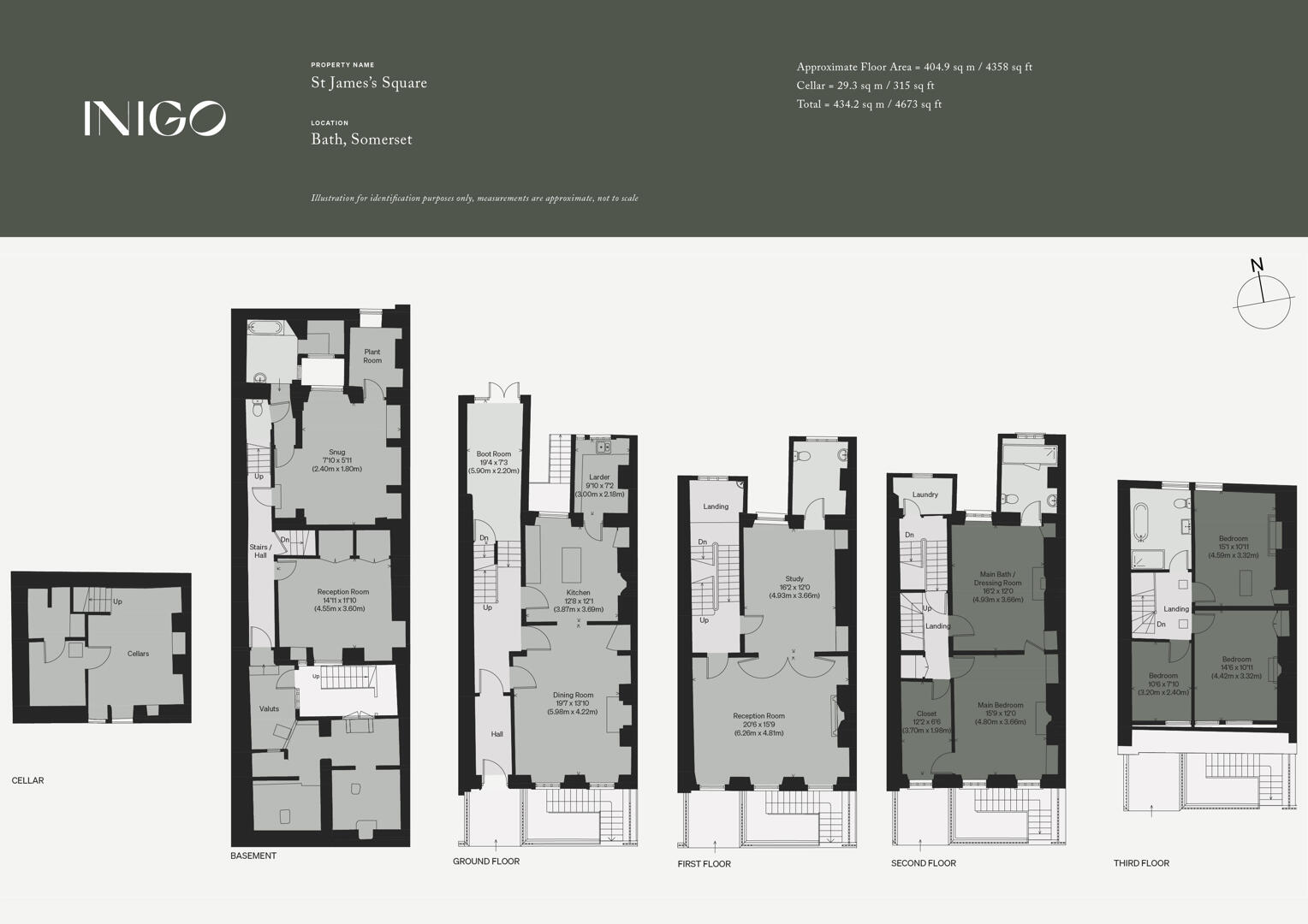 St James Square, Bath floorplan