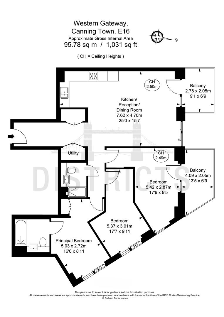 Flat 4021, 12 Western Gateway, London floorplan