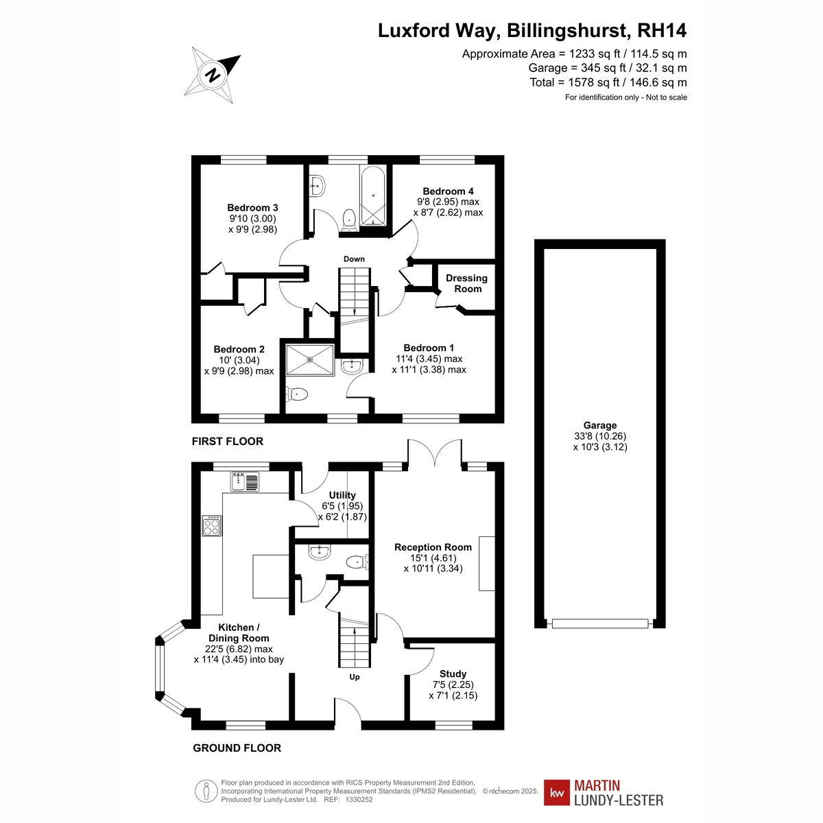 24, Luxford Way, Billingshurst floorplan