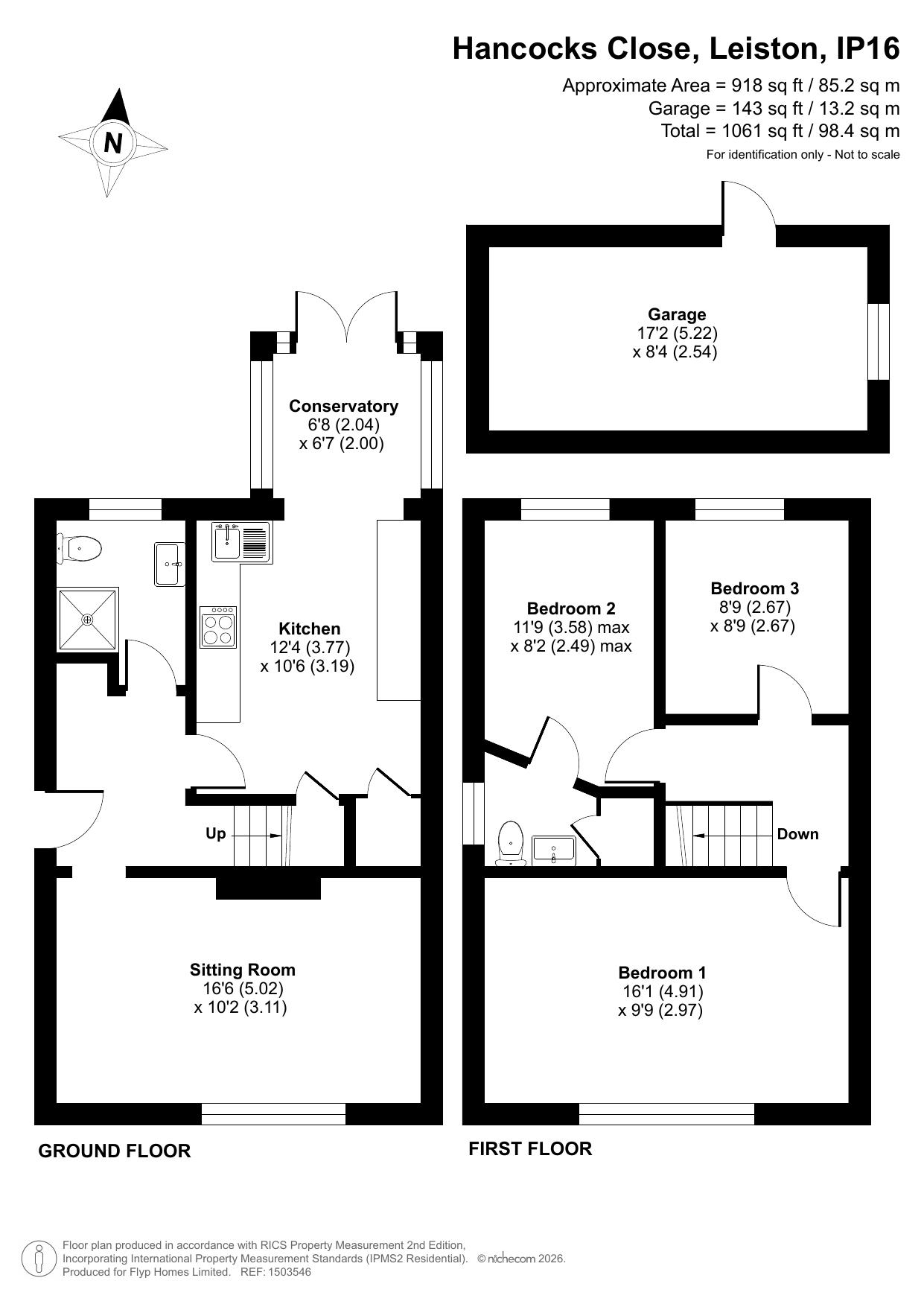 11, Hancocks Close, Leiston floorplan