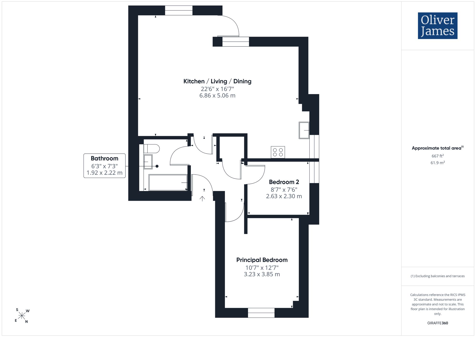 Flat 1, Flint Court Cambridge Road, Cambridge floorplan