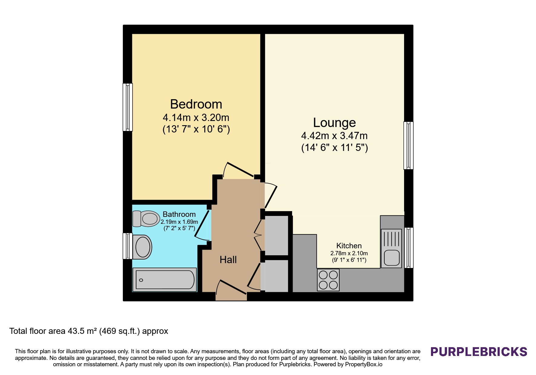 Flat 16 Old Market Court, George Street, Glastonbury floorplan