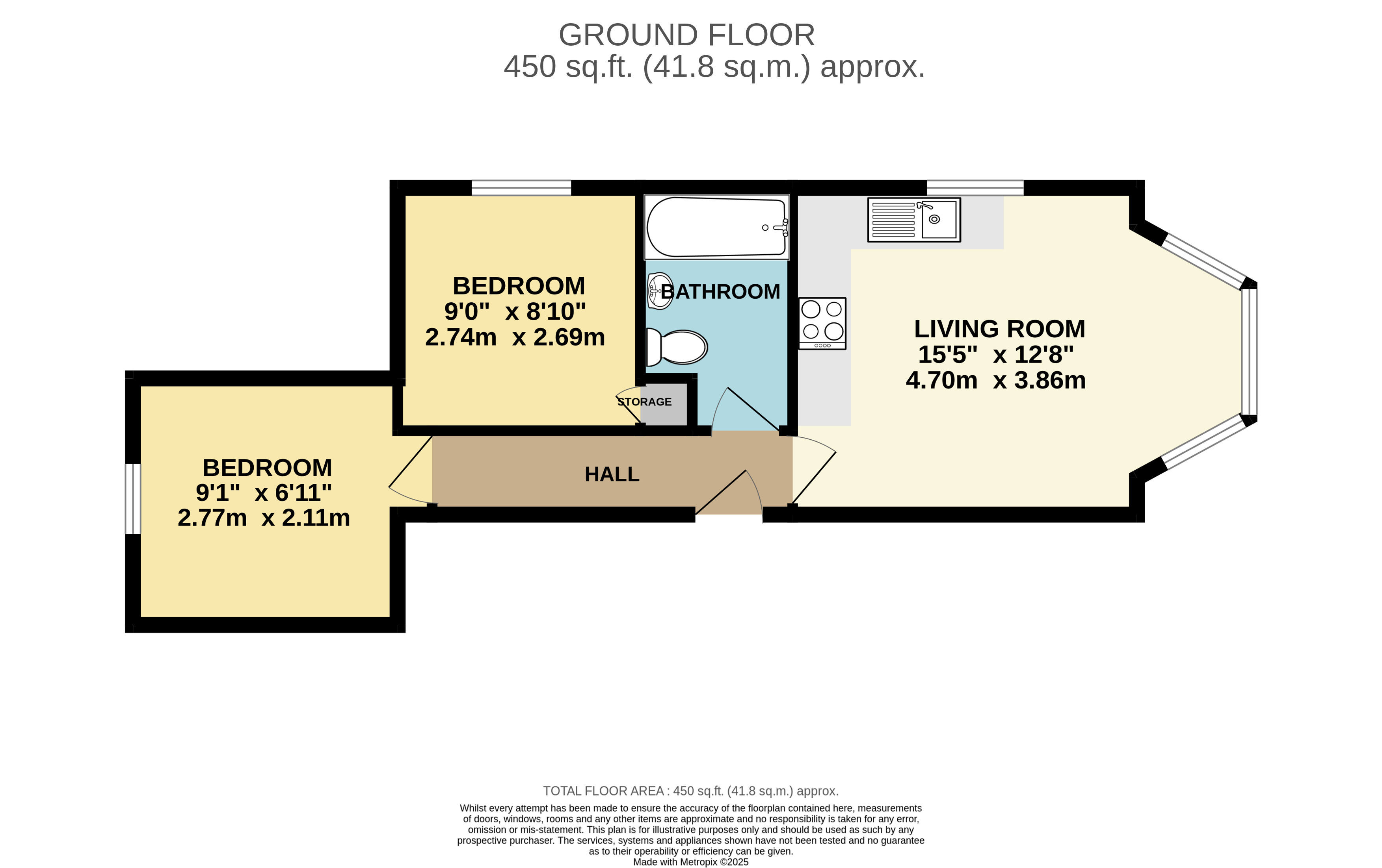 Flat 2, 85, Summerland Avenue, Somerset floorplan