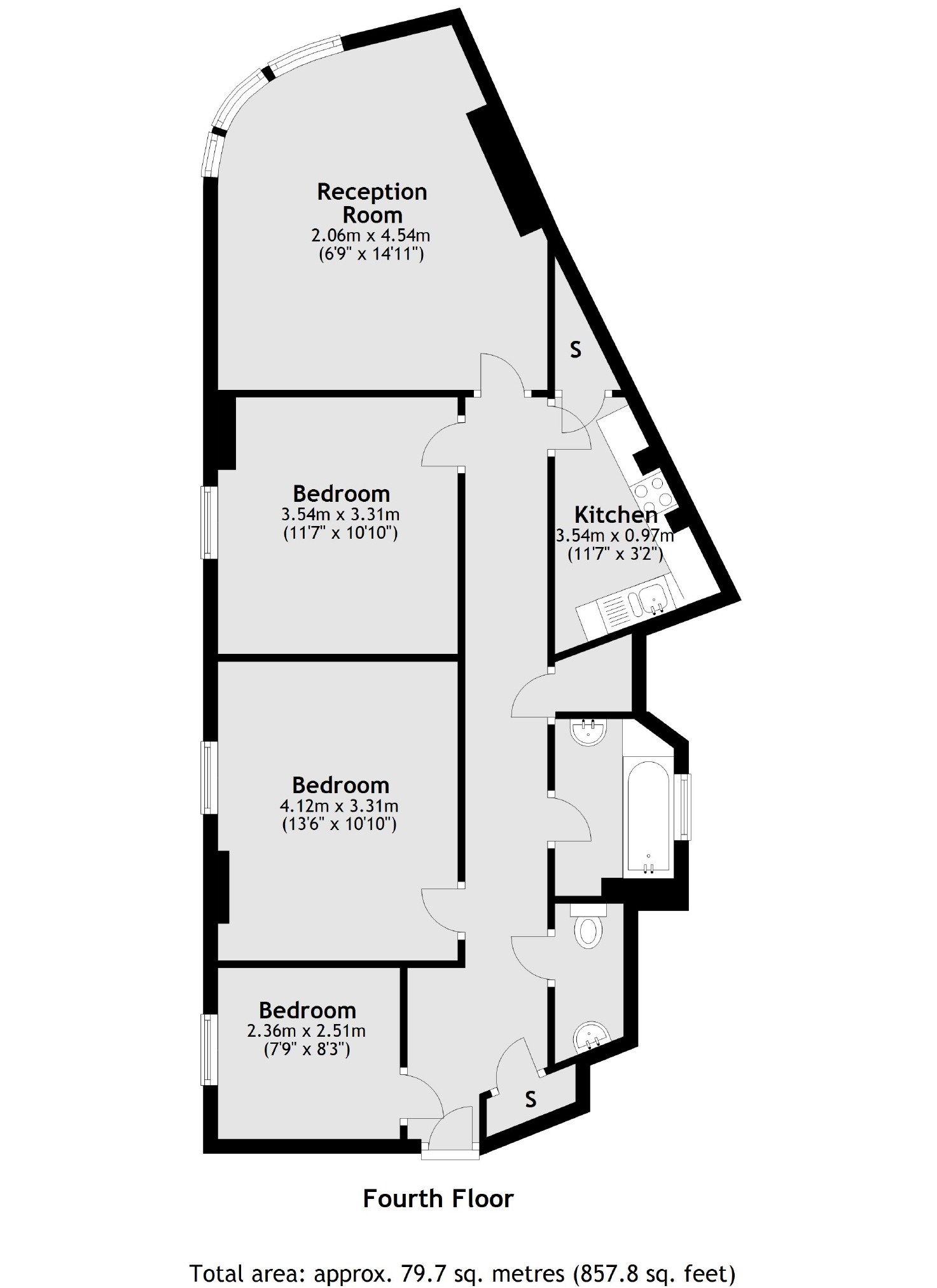 7 Bernard House, 169, George Street, London floorplan