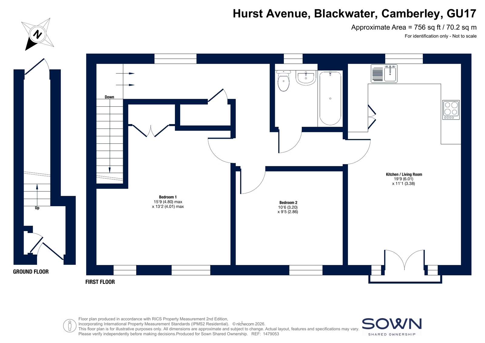 SNG OR, 32, Hurst Avenue, Camberley floorplan