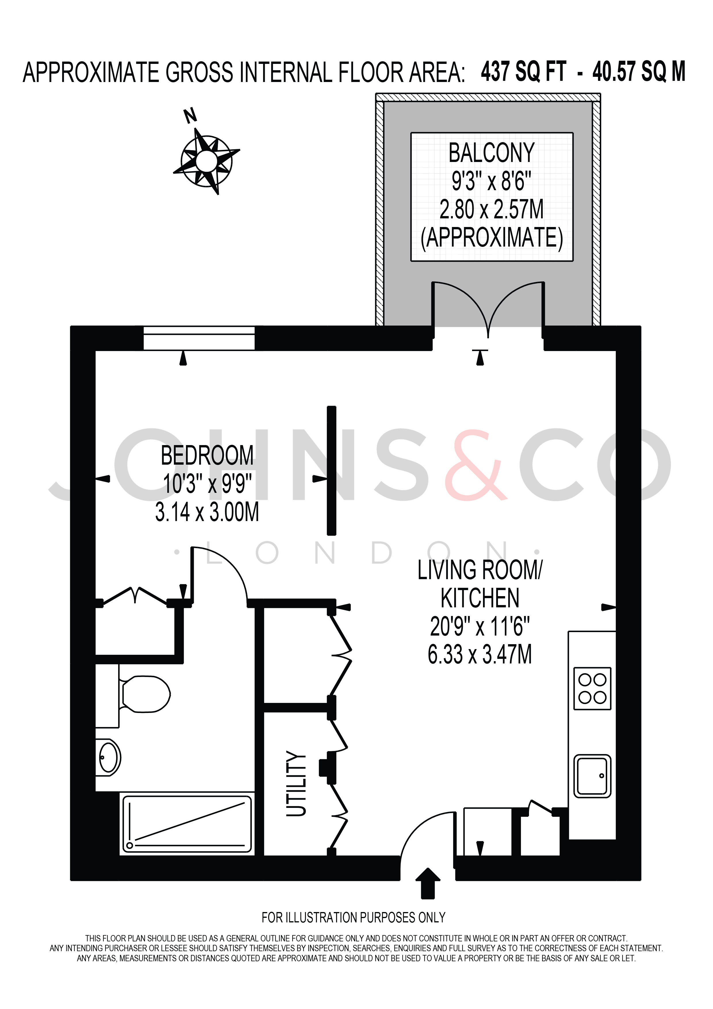 Apartment 76 Calville House, 1 Bradshaw Yard, Brentford floorplan