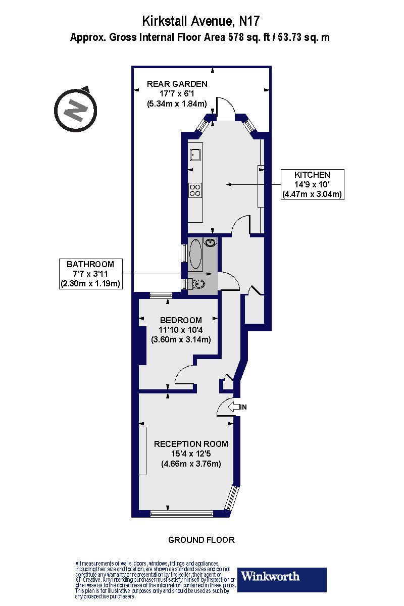 Flat A, 2, Kirkstall Avenue, London floorplan