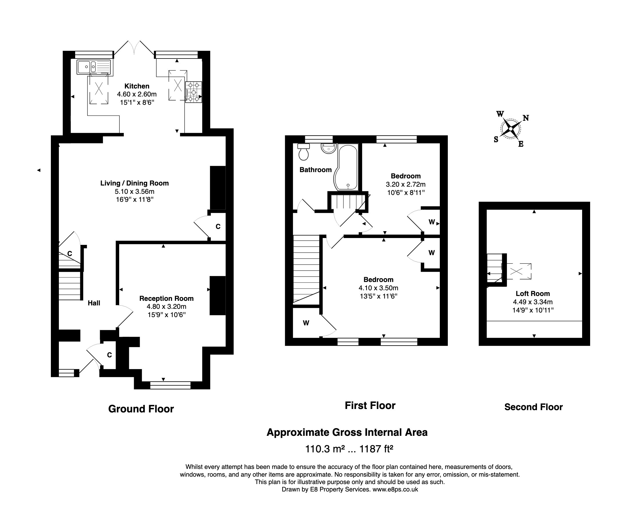 5, Bernard Close, Cuddington floorplan