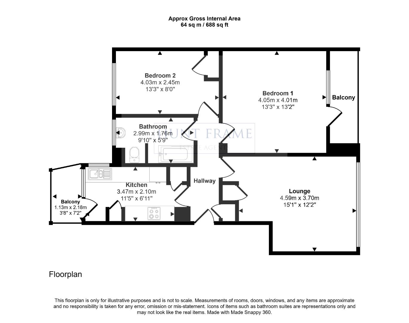 King Edwards Parade, Eastbourne floorplan