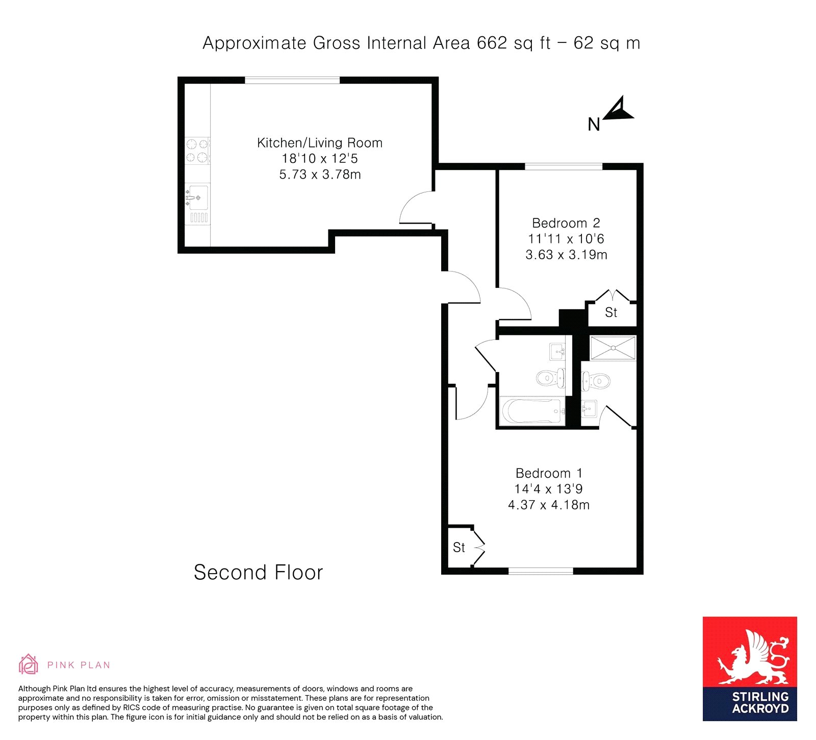Flat 7, Wates Yard, 82, Mitcham Lane, London floorplan