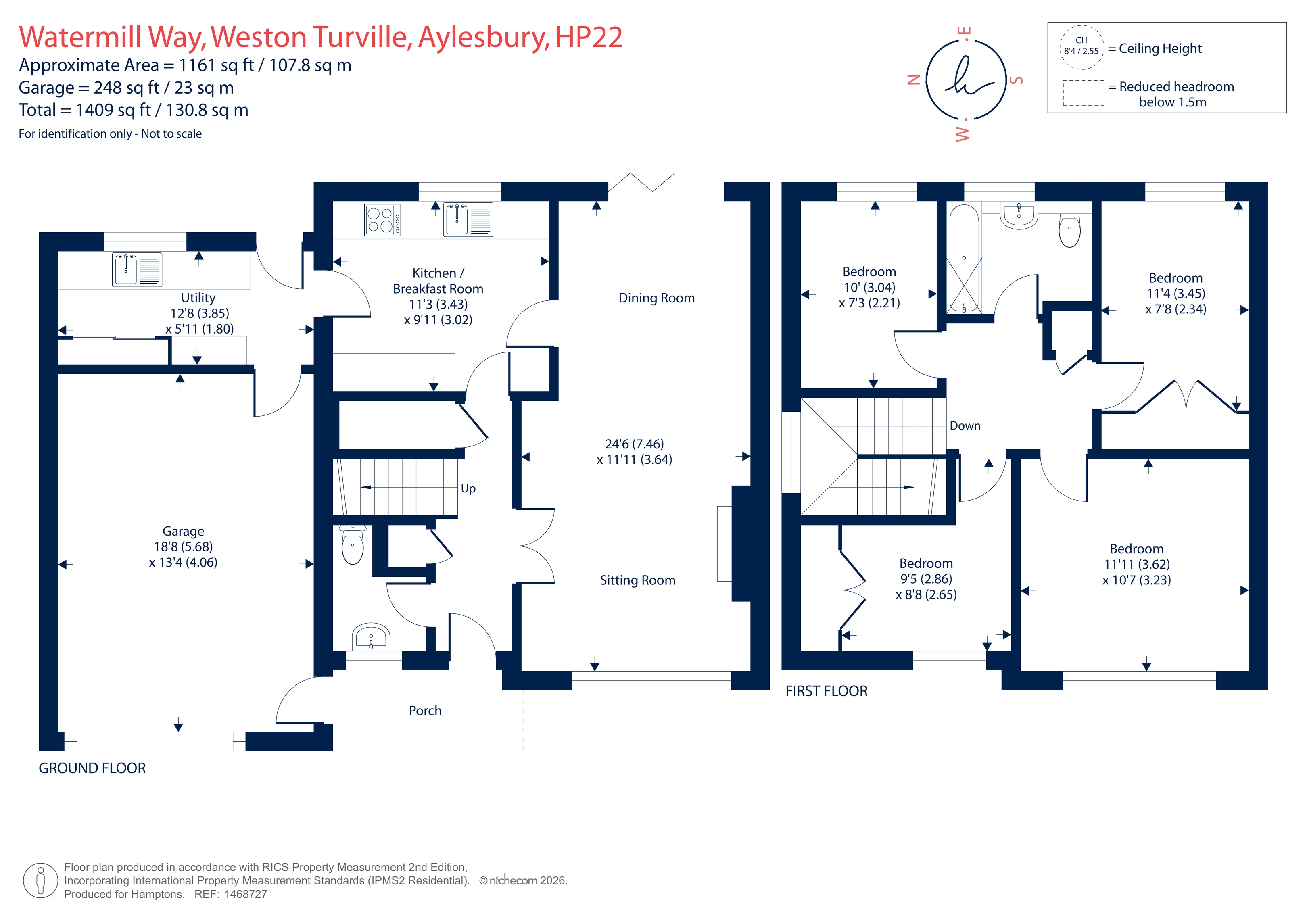 6, Watermill Way, Weston Turville floorplan