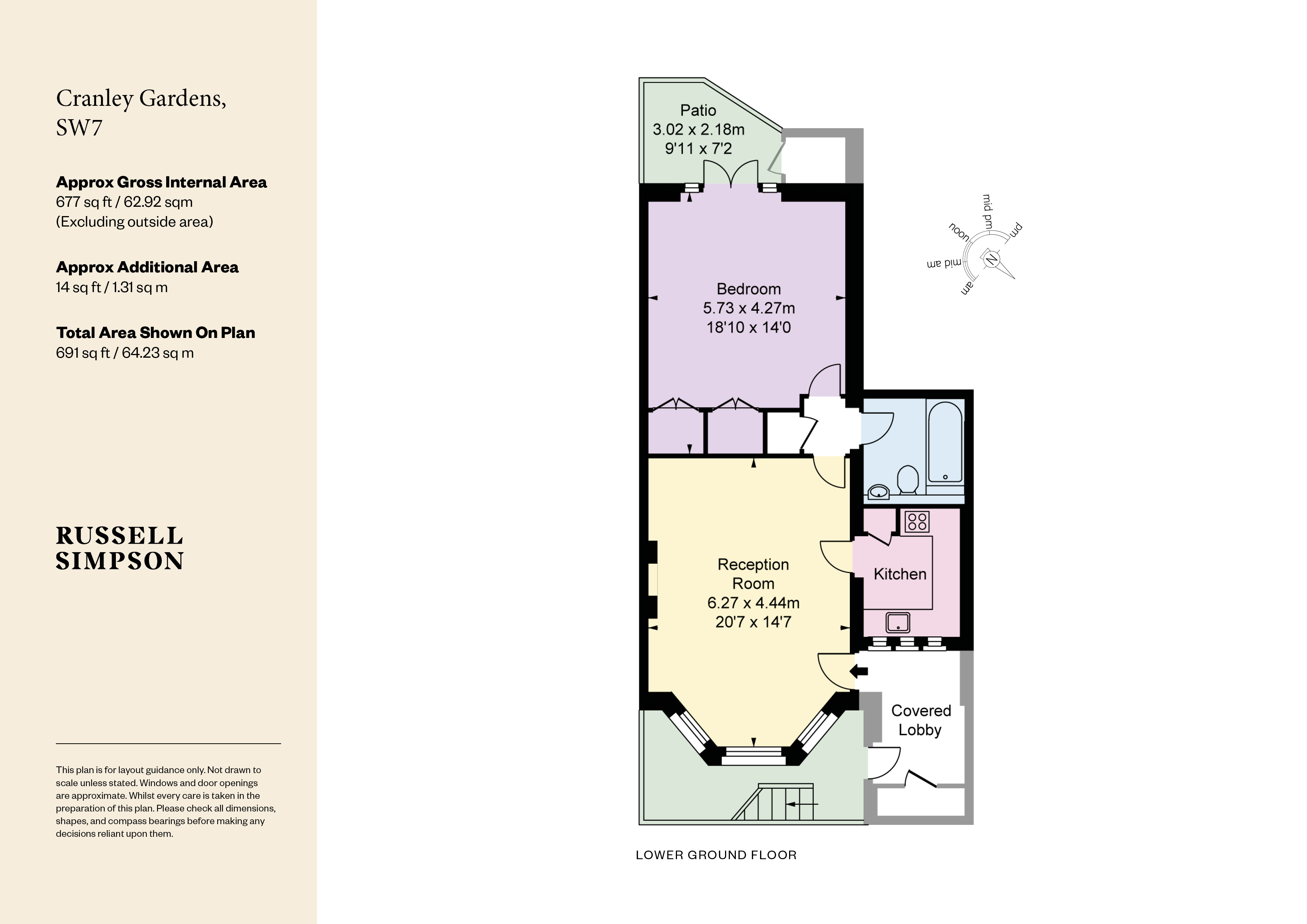 Flat A, 28, Cranley Gardens, South Kensington floorplan