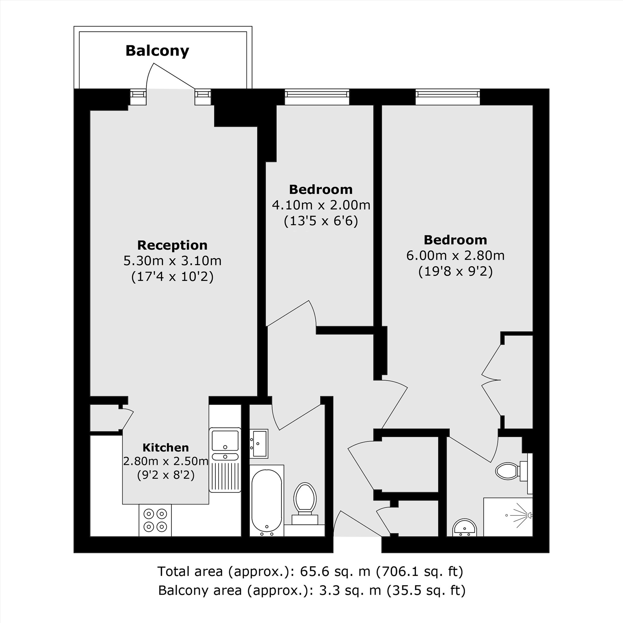 Flat 61, London House, 172, Aldersgate Street, London floorplan