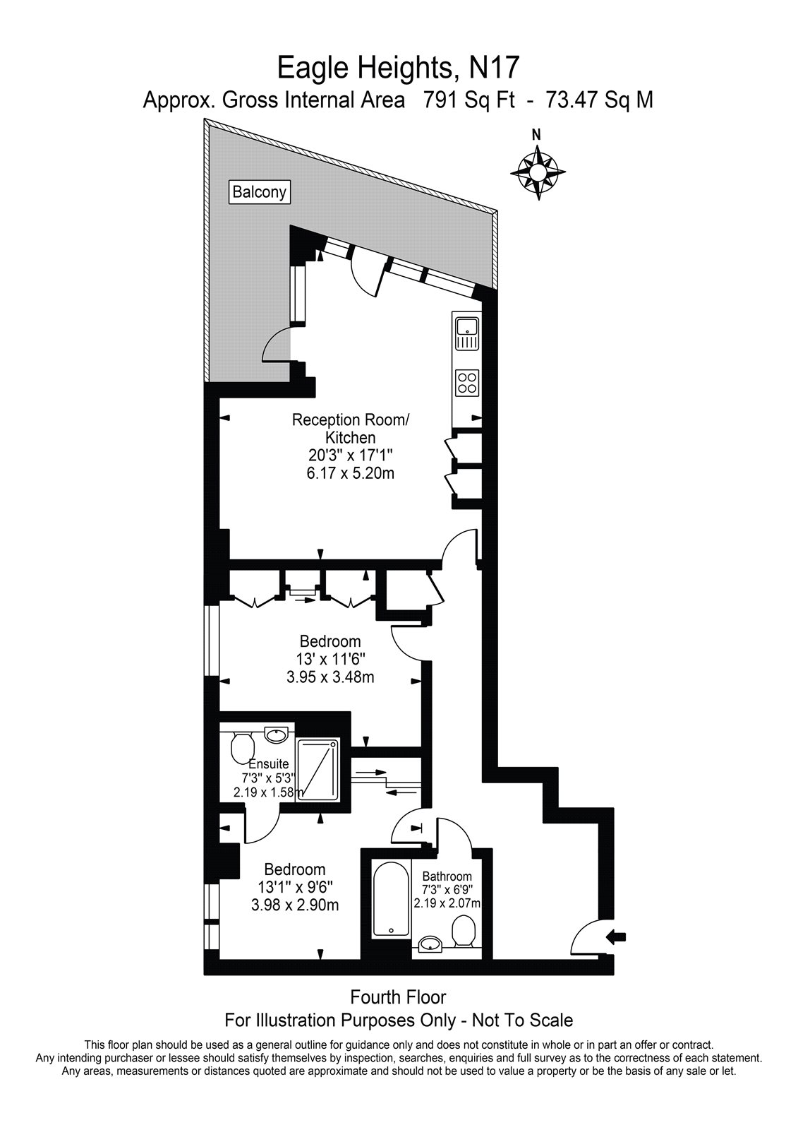 2 Bedrooms Flat to rent in Eagle Heights, Waterside Way, London N17