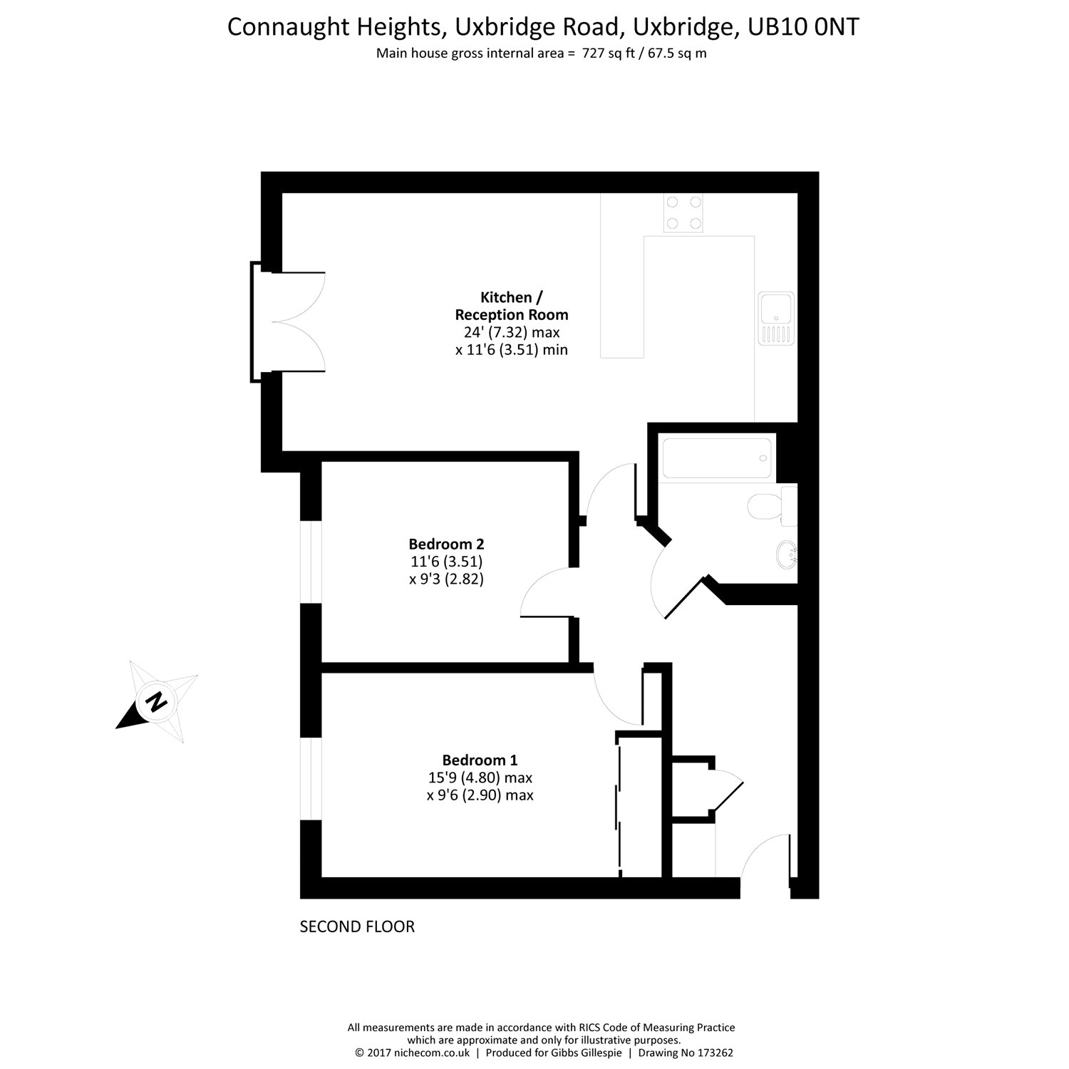 2 Bedrooms Flat for sale in Connaught Heights, Uxbridge Road, Hillingdon, Middlesex UB10