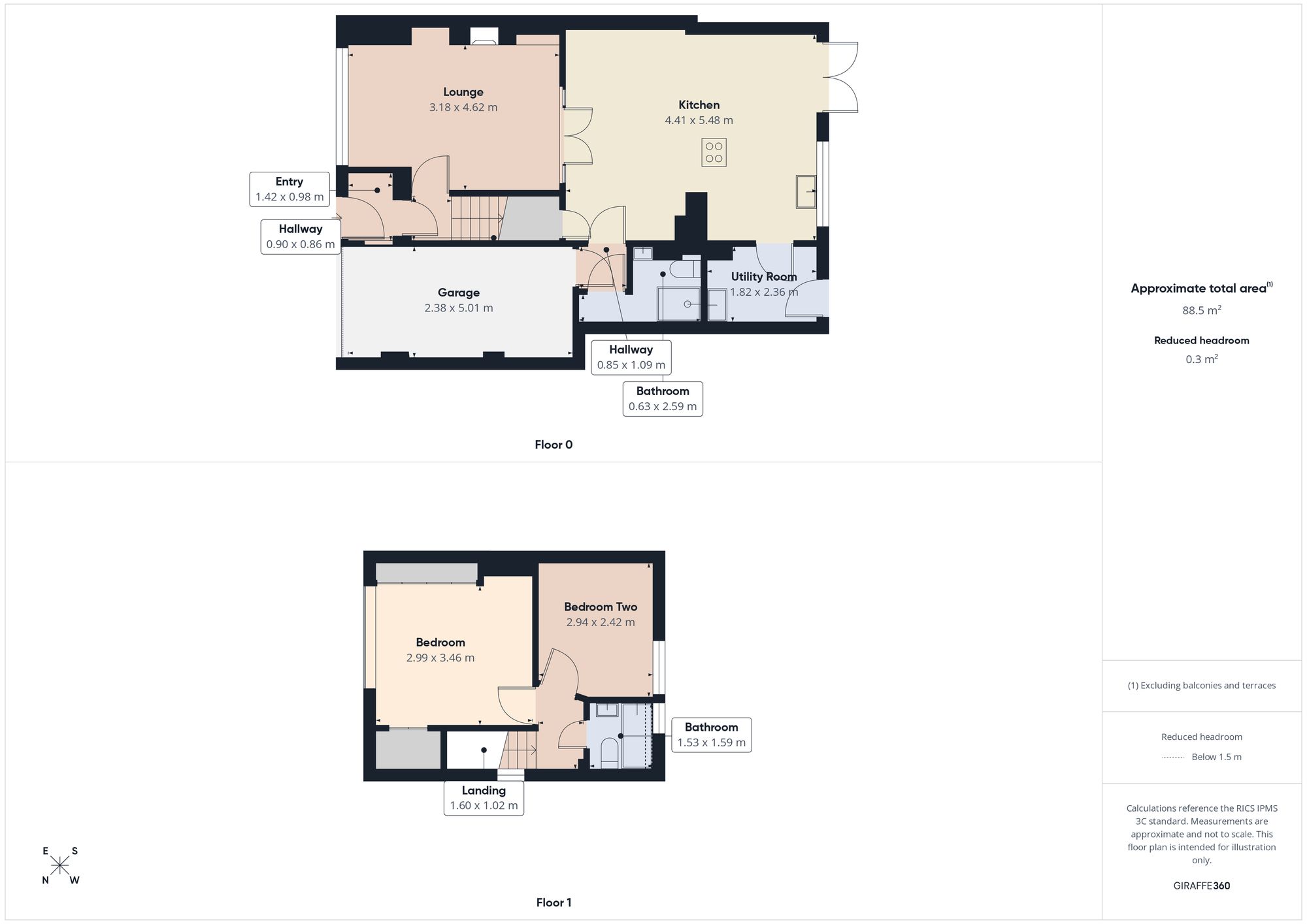 16 Stewartsfield, Rowlands Gill floorplan