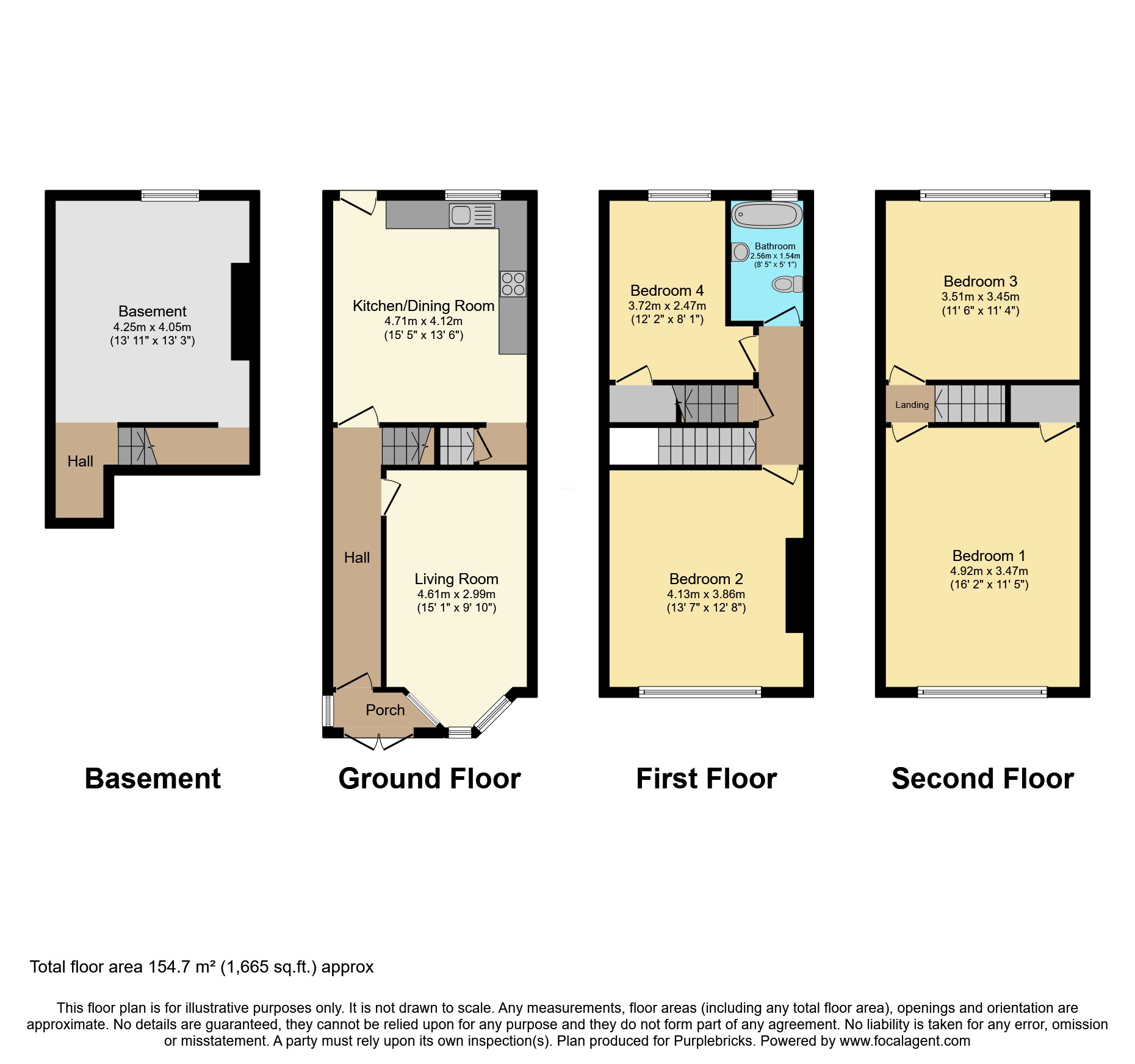 11, Beckside Road, Bradford floorplan