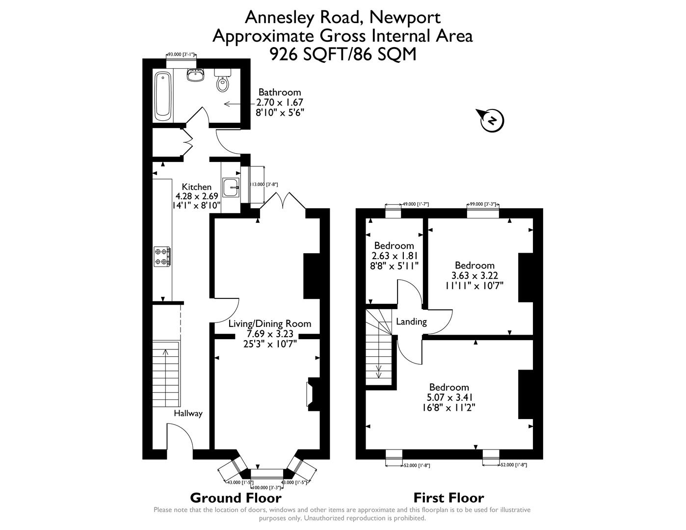 00, Annesley Road, Newport floorplan