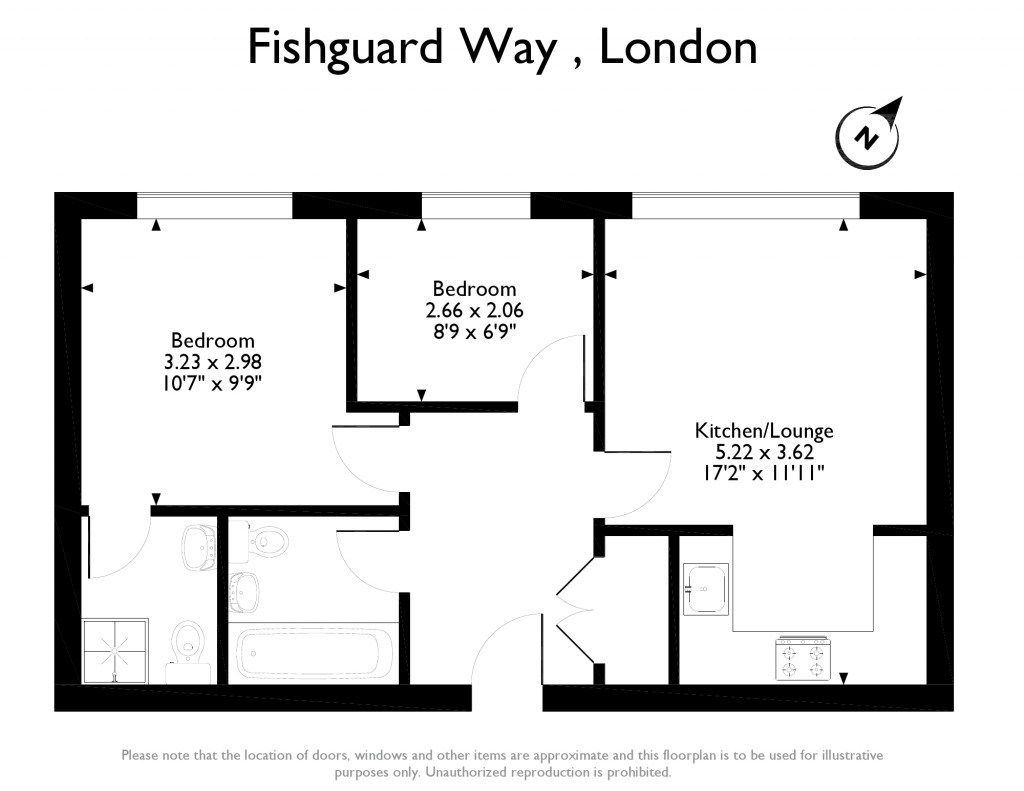 2 Bedrooms Flat for sale in Fishguard Way, London E16