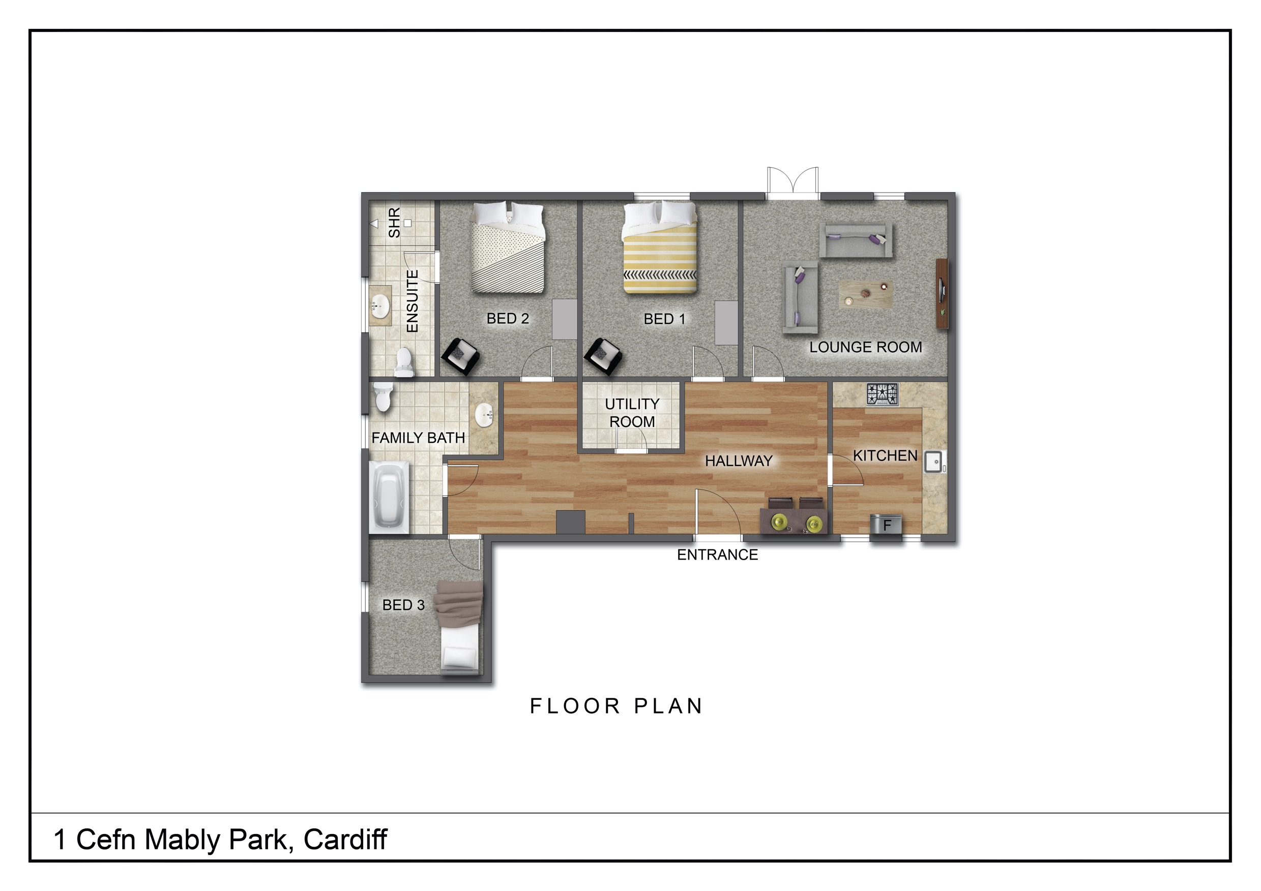1, Cefn Mably Park, Cardiff floorplan