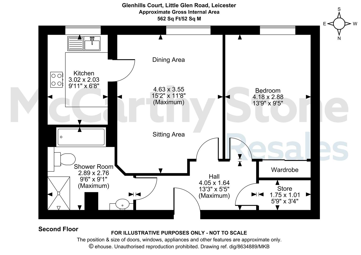 47 Glenhills Court, Little Glen Road, Leicester floorplan