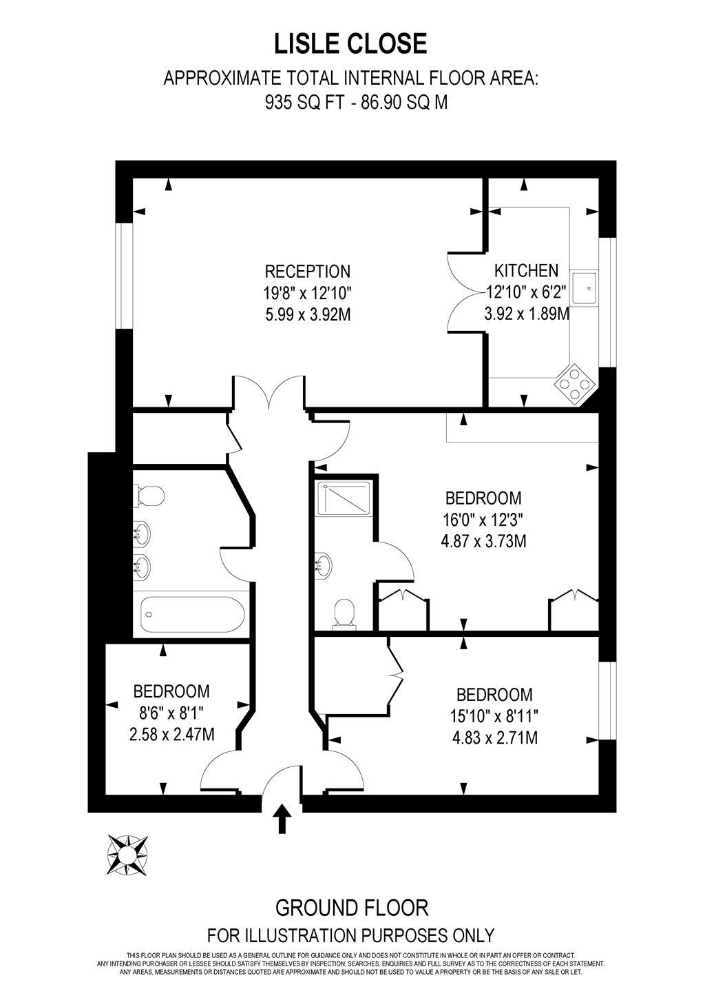 2 Bedrooms Flat to rent in Lisle Close, London SW17