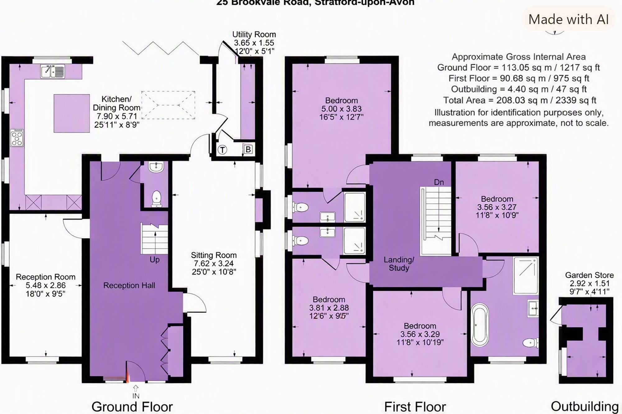 25 Brookvale Road, Stratford-Upon-Avon floorplan