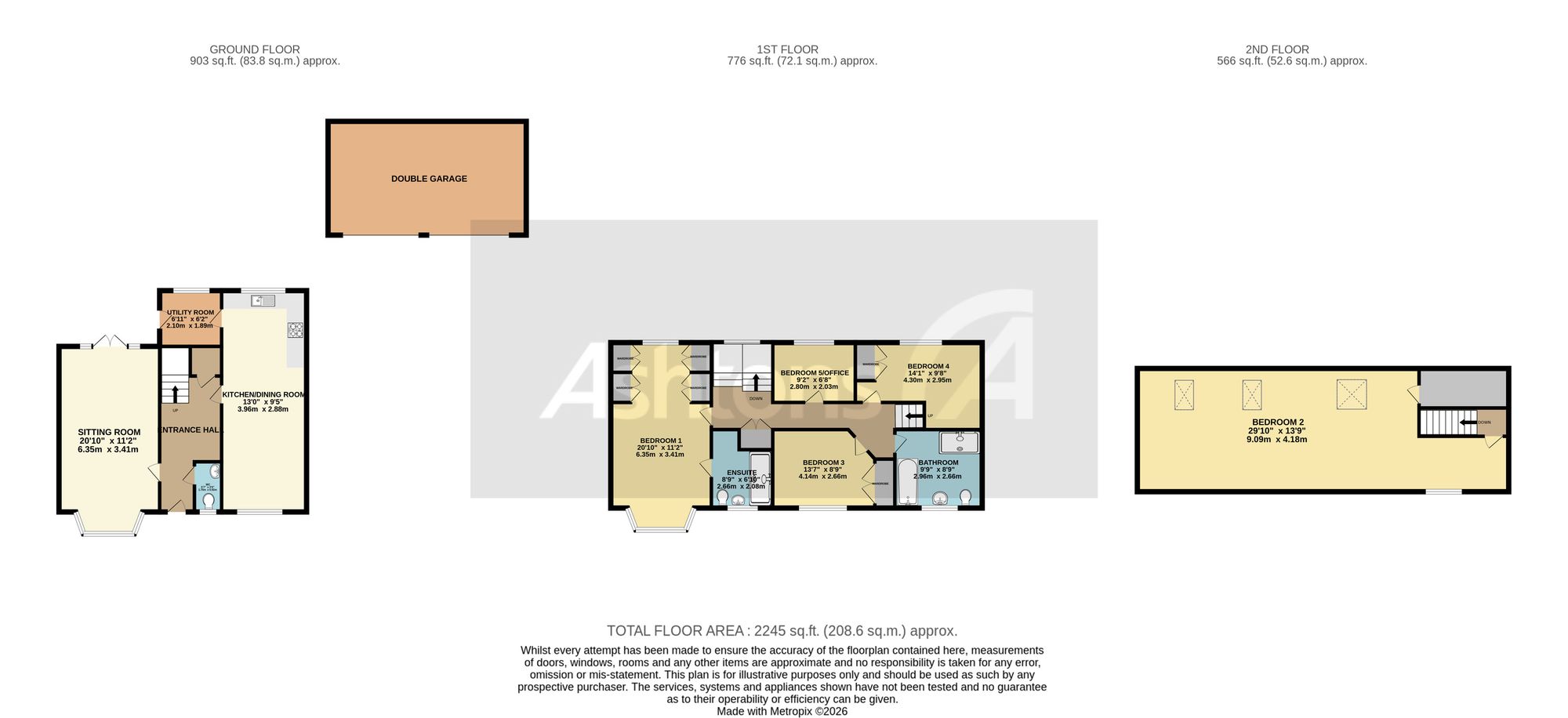 5 Alcott Place, Warrington floorplan