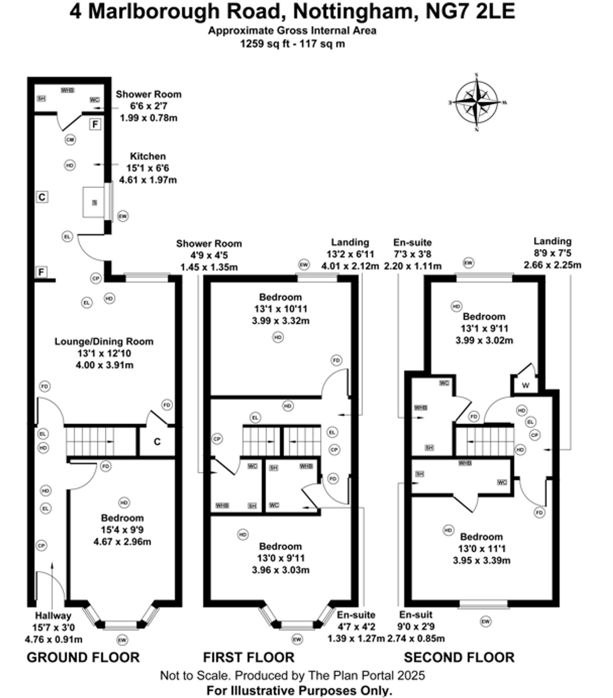 4 Marlborough Street, Nottingham floorplan
