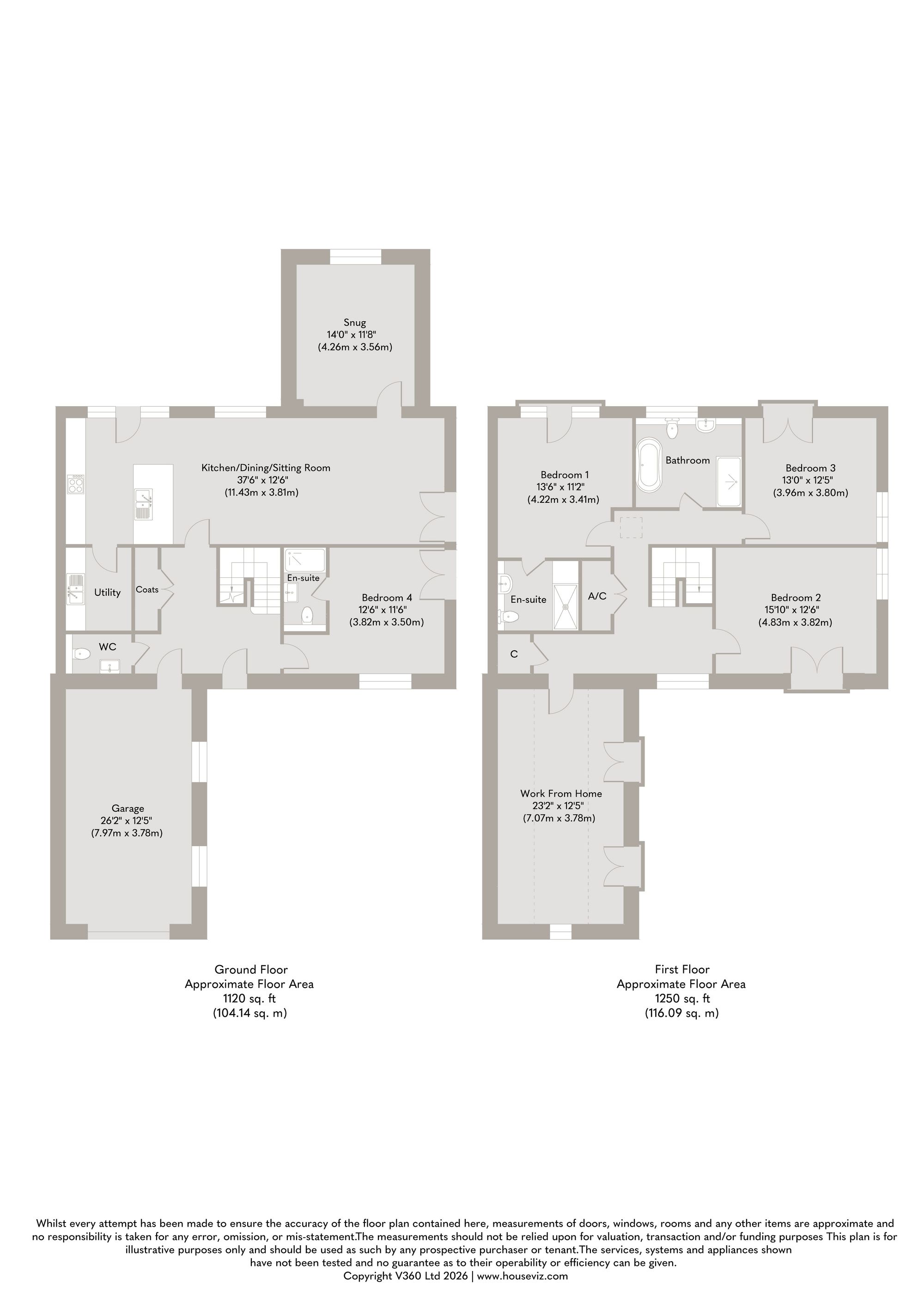 Terraced Houses at Oakridge, Lynn Road, Great Bircham floorplan