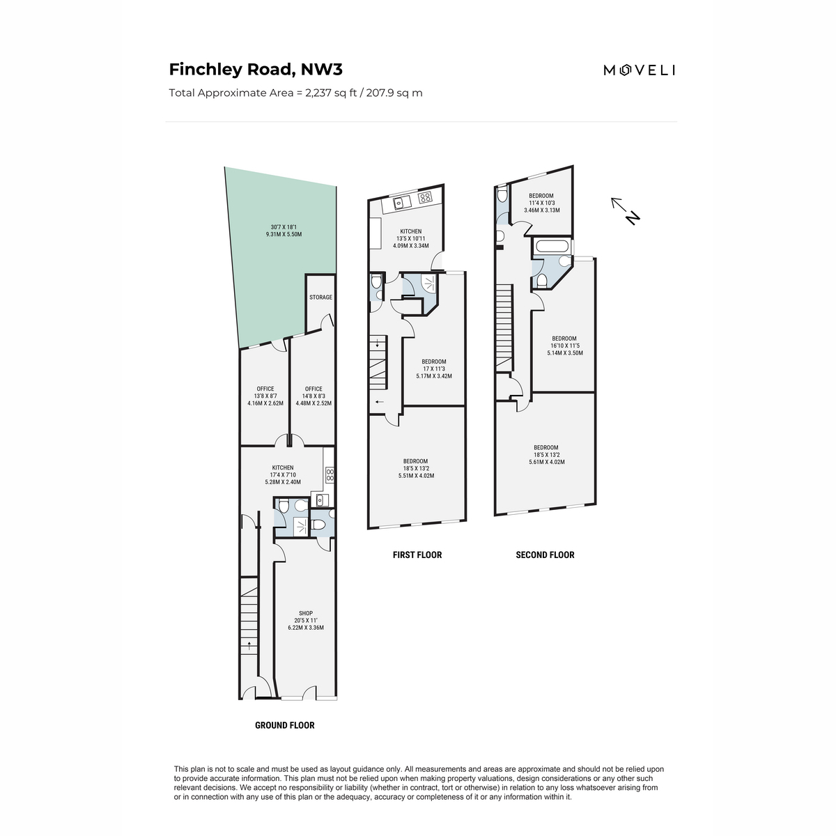 529B, Finchley Road, London floorplan