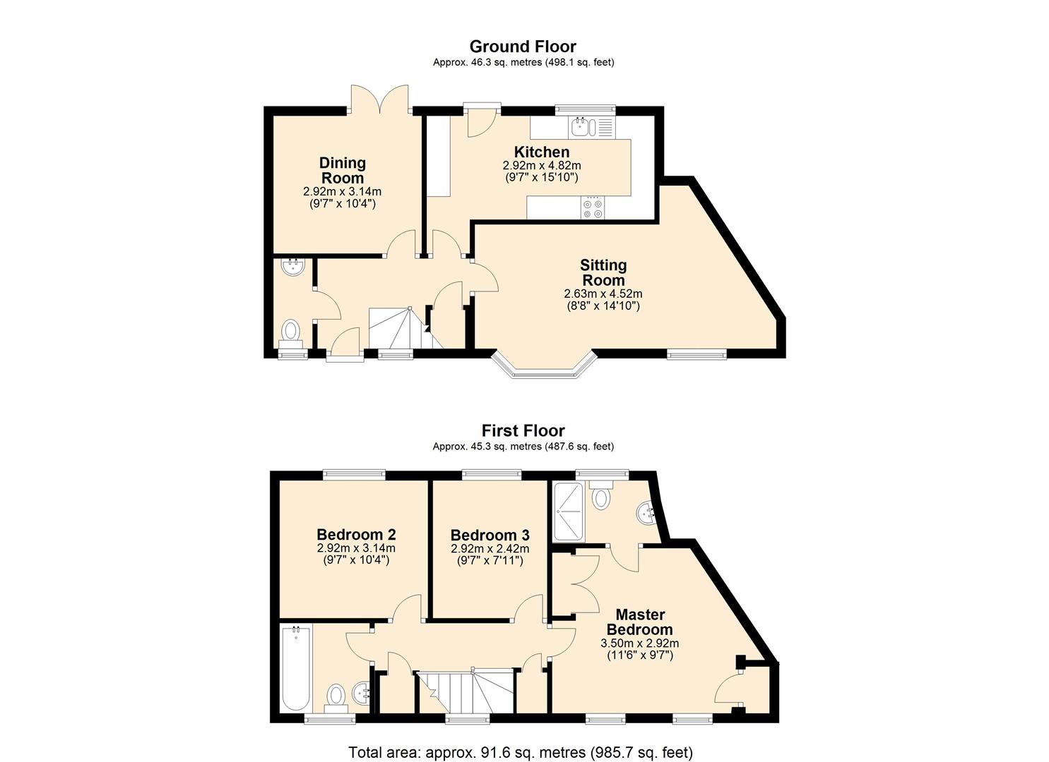 3 Bedrooms Terraced house for sale in Queen Elizabeth Drive, Taw Hill, Swindon SN25