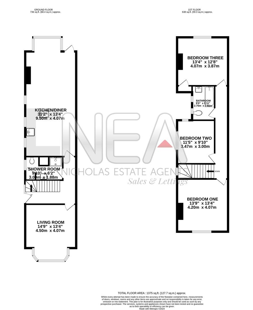 9, Priest Hill, Reading floorplan