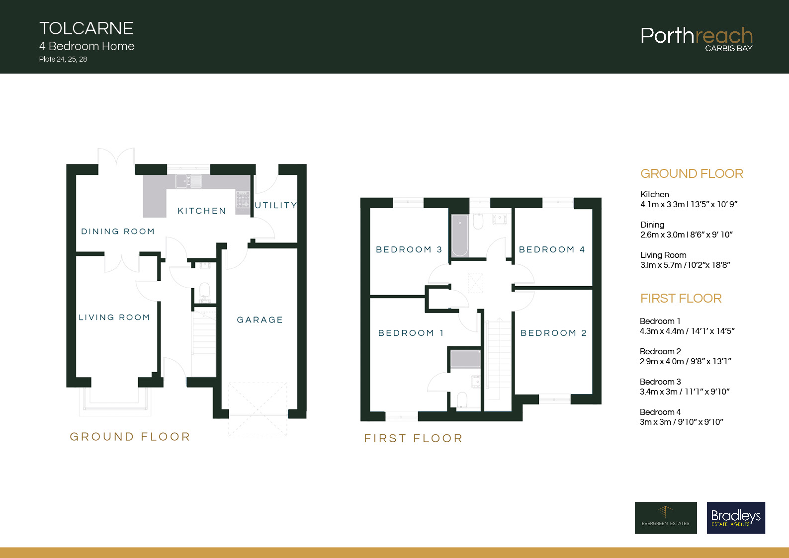 Plot 25 Tolcarne, Porthreach,, Laity Lane, Cornwall floorplan