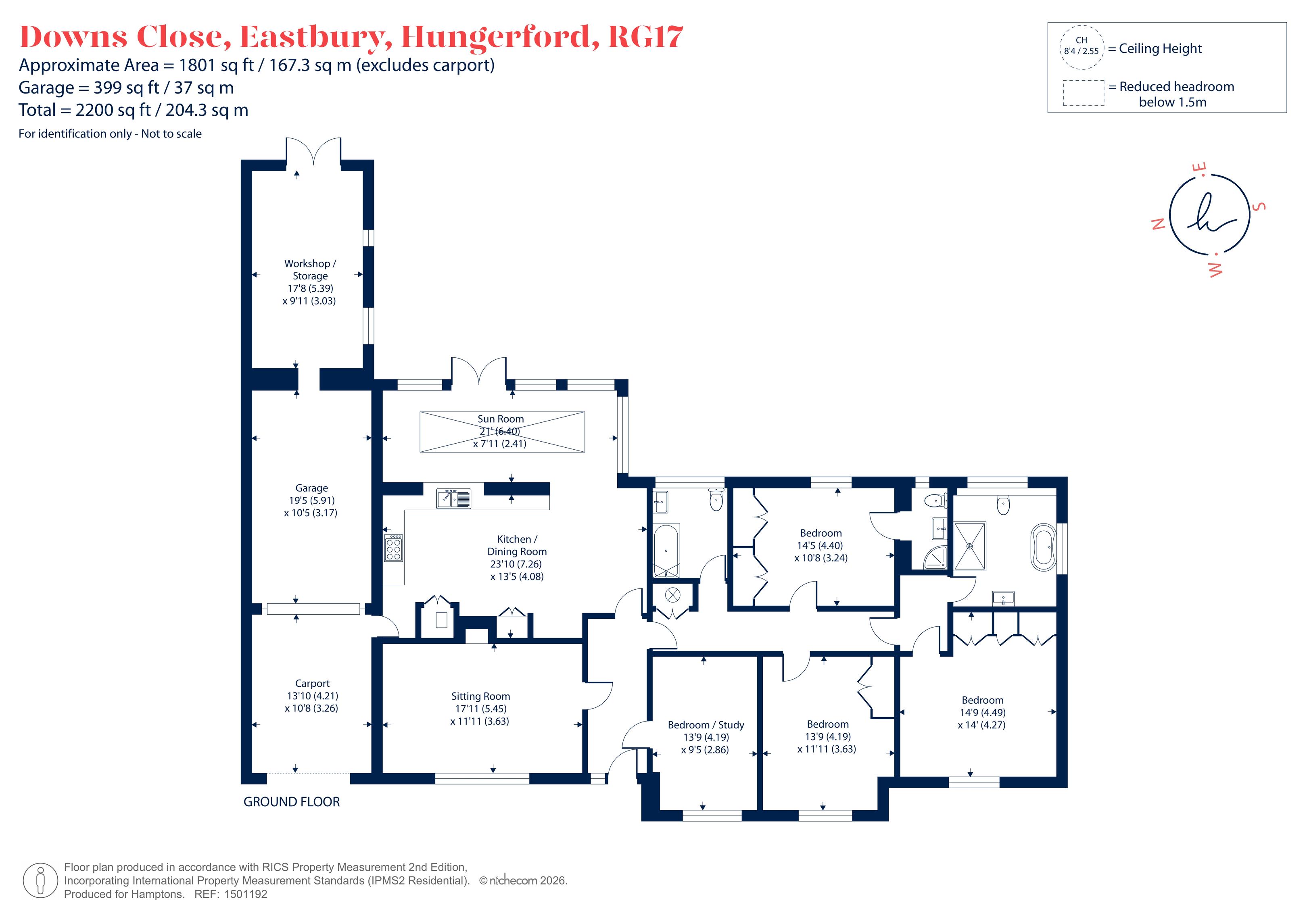 6, Downs Close, Eastbury floorplan