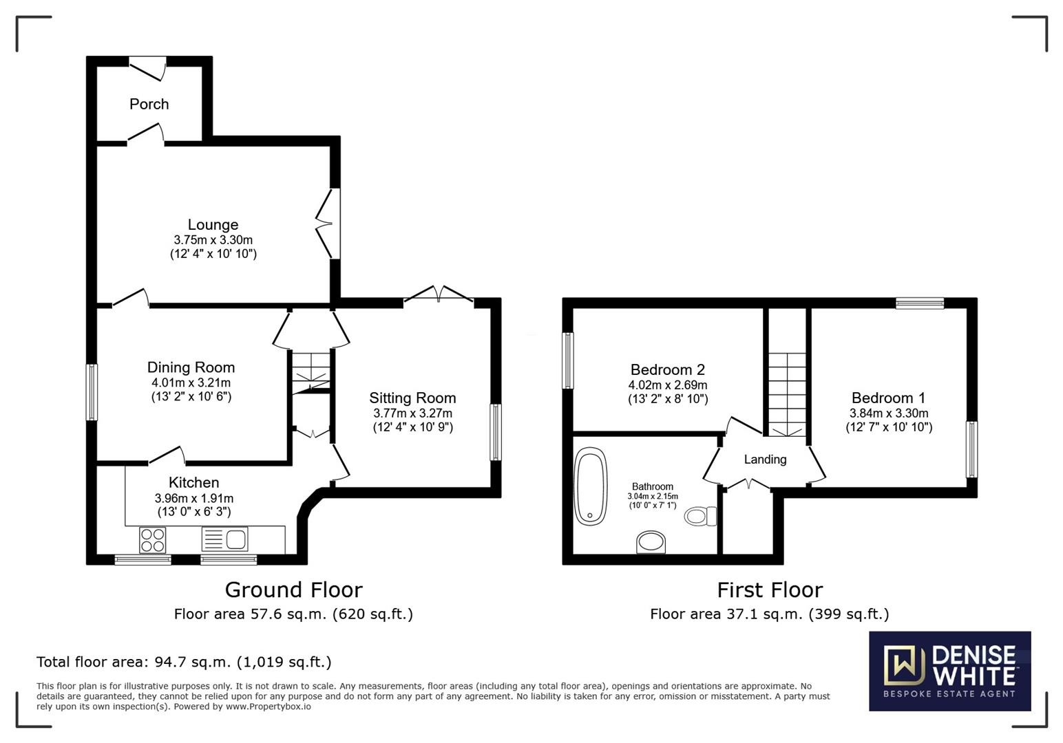 Loxley Cottage, Douse Lane, Onecote, Staffordshire floorplan