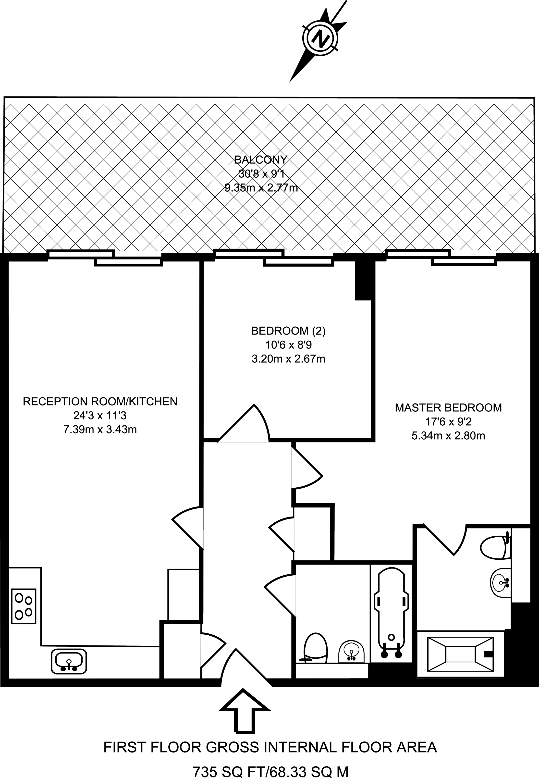 2 Bedrooms Flat to rent in West Carriage House, Woolwich SE18