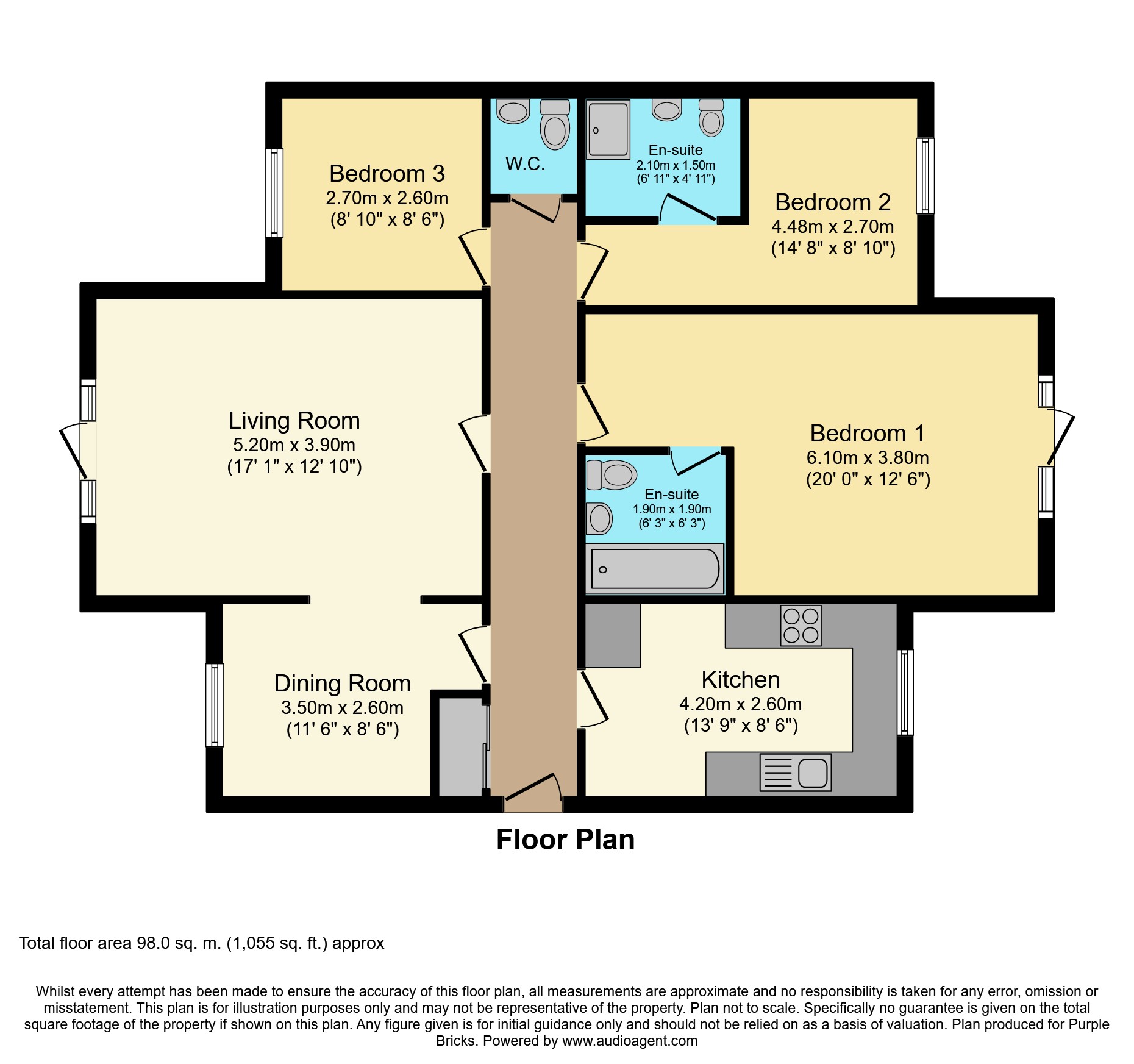 3 Bedrooms Flat for sale in Trevelyan Court, Windsor SL4