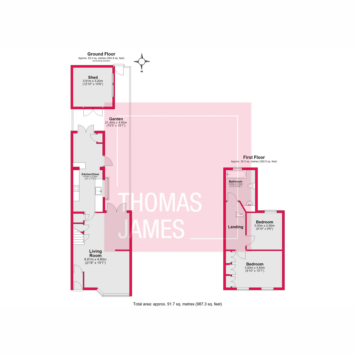 272, Bury Street West, London floorplan