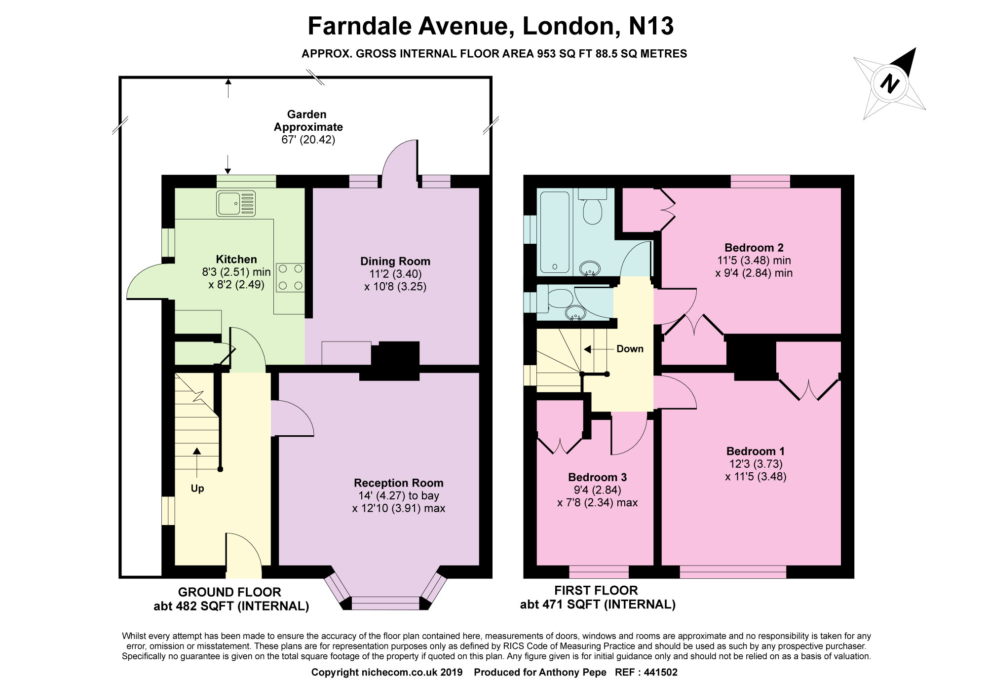 3 Bedrooms Semi-detached house for sale in Farndale Avenue, Palmers Green, London N13