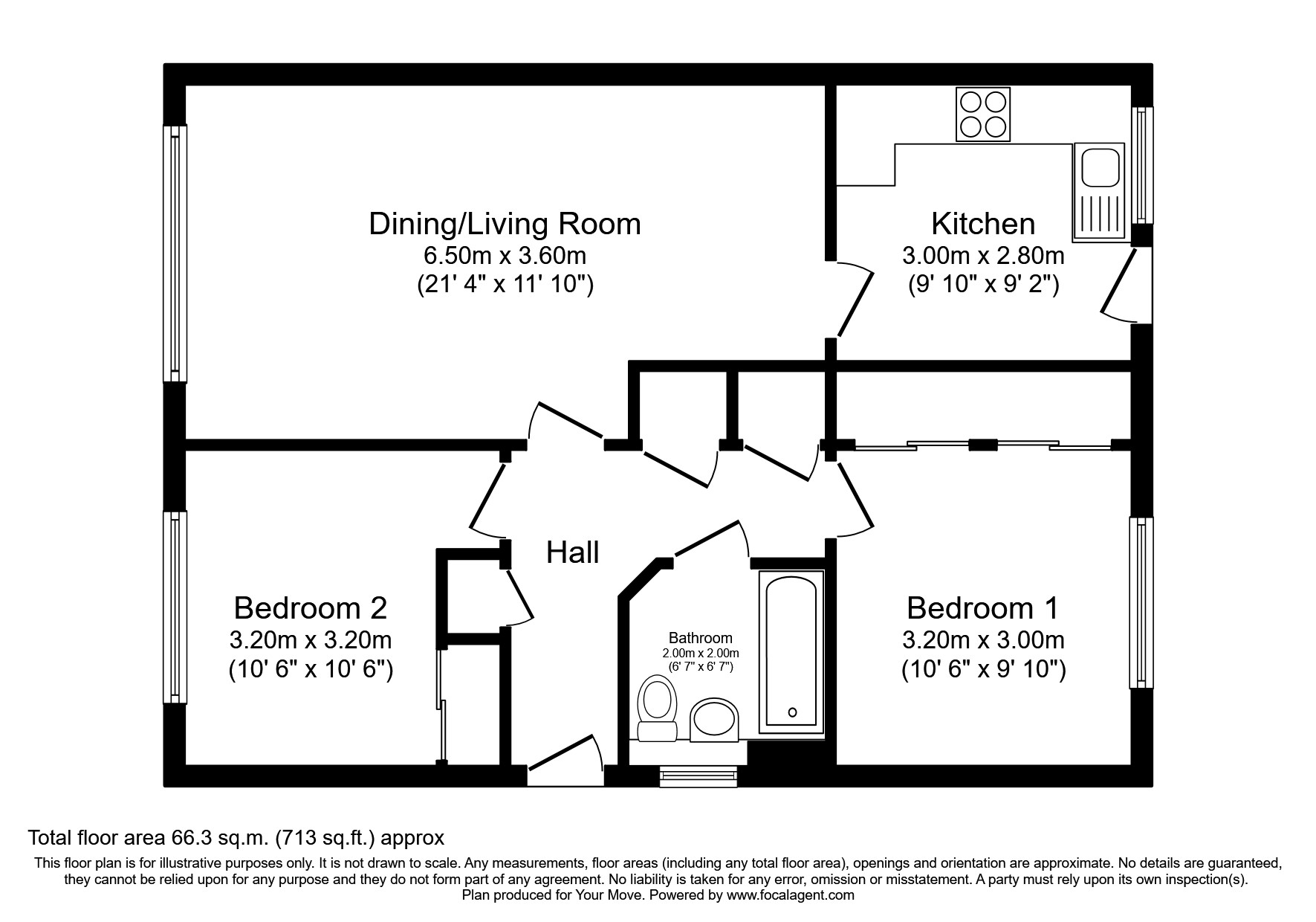 Holm Farm Road, Culduthel, Inverness, Highland IV2, 2 bedroom bungalow