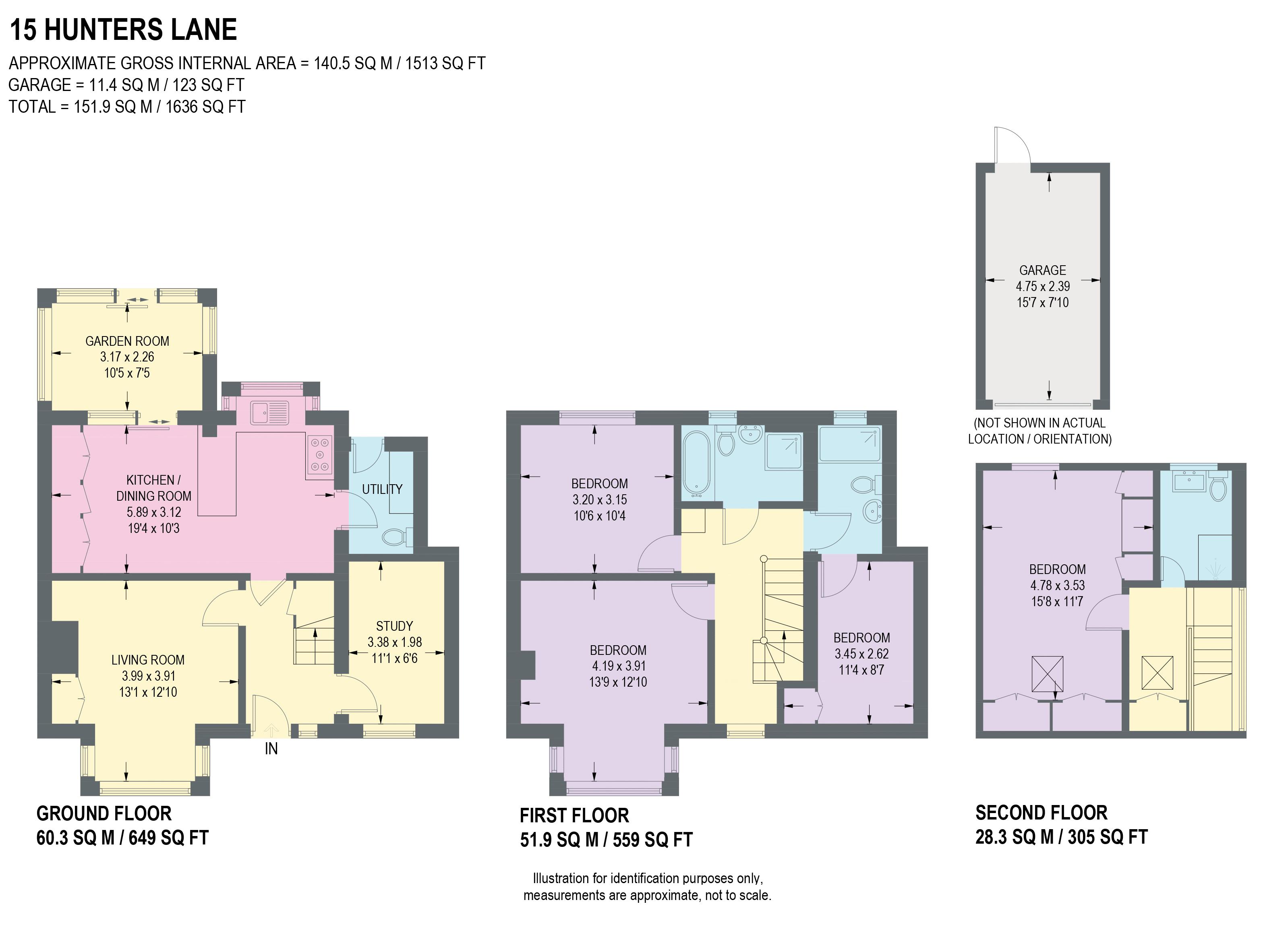 15, Hunters Lane, Sheffield floorplan