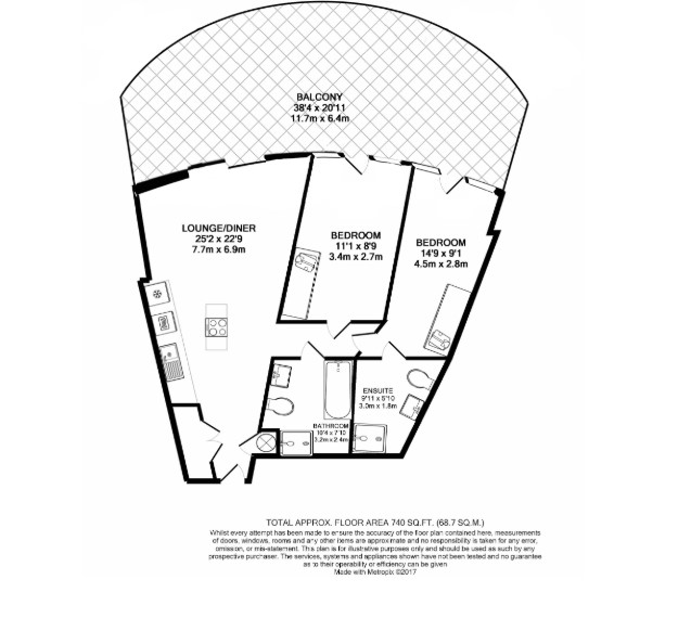 1209, Arena Tower, Arena Tower, London floorplan