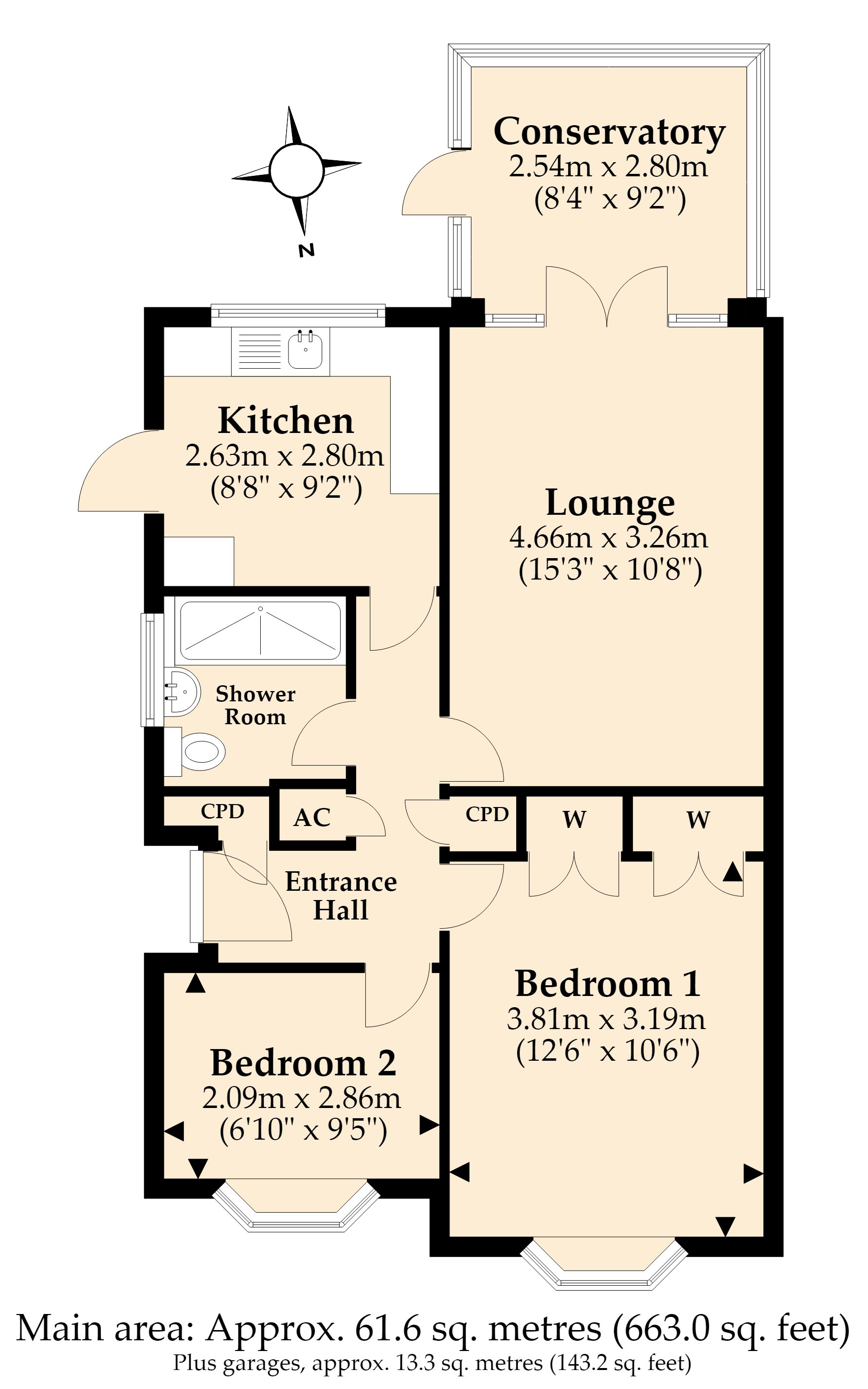 43, Farm Road, Ferndown floorplan