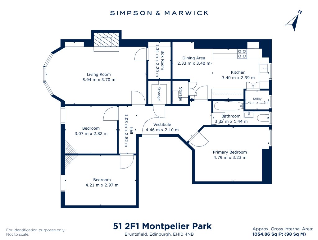 51 2F1, Montpelier Park, Edinburgh floorplan